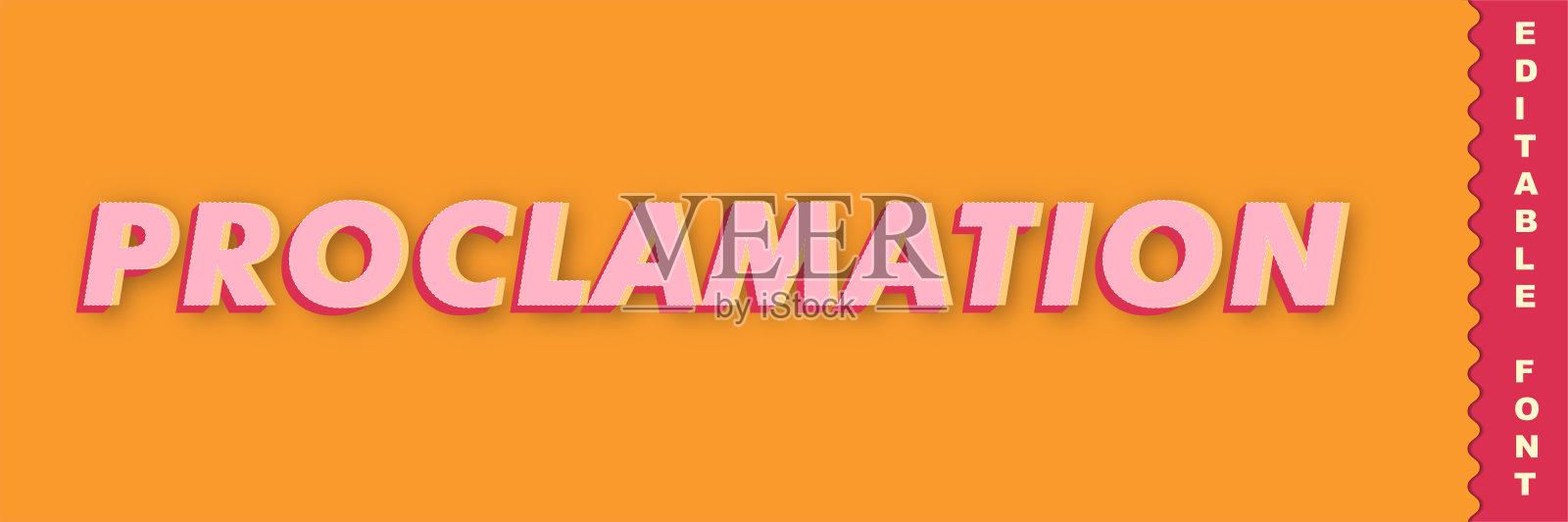 3d文本效果风格与公告字插画图片素材