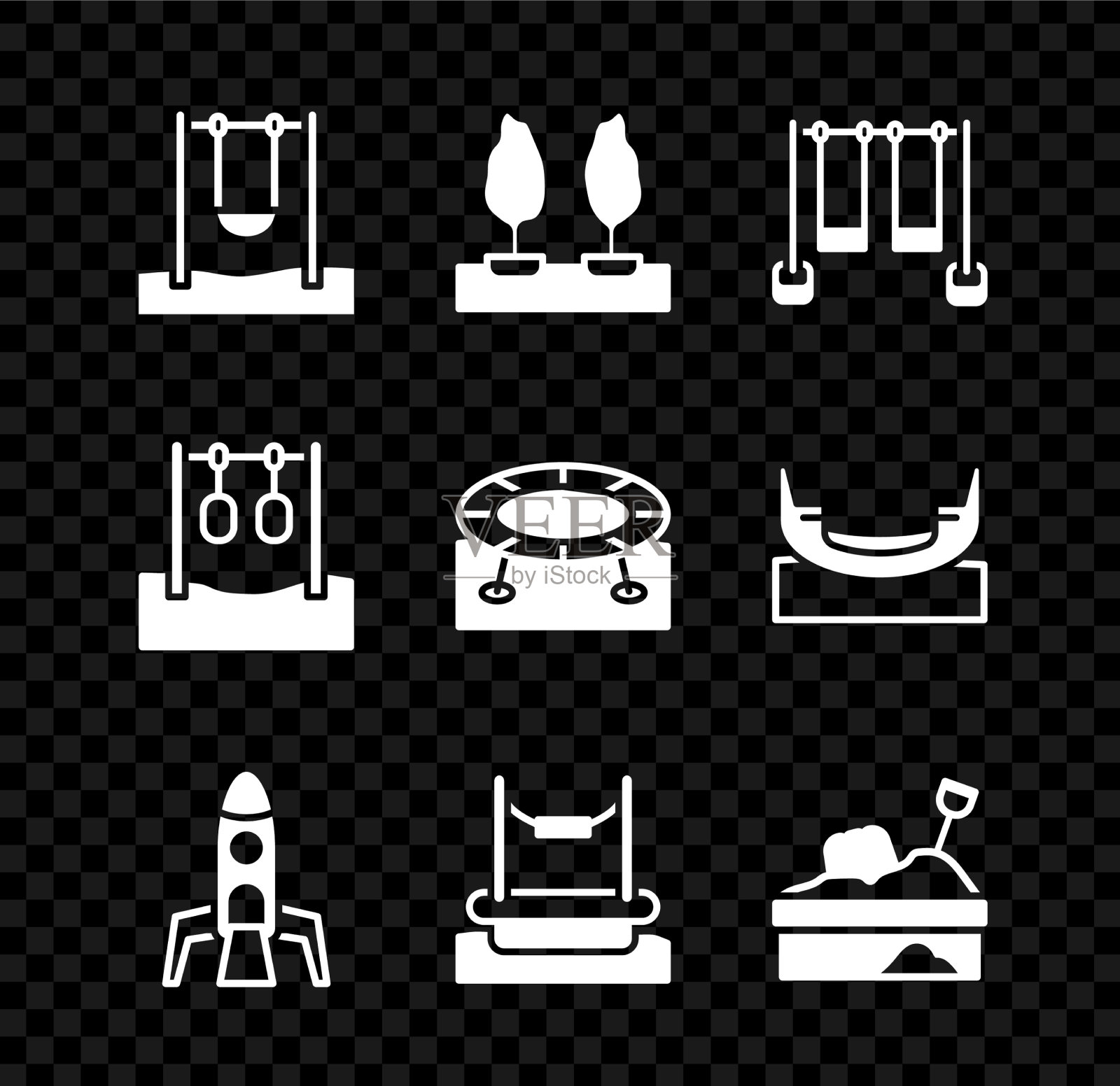 设置秋千林双秋千火箭船图标素材