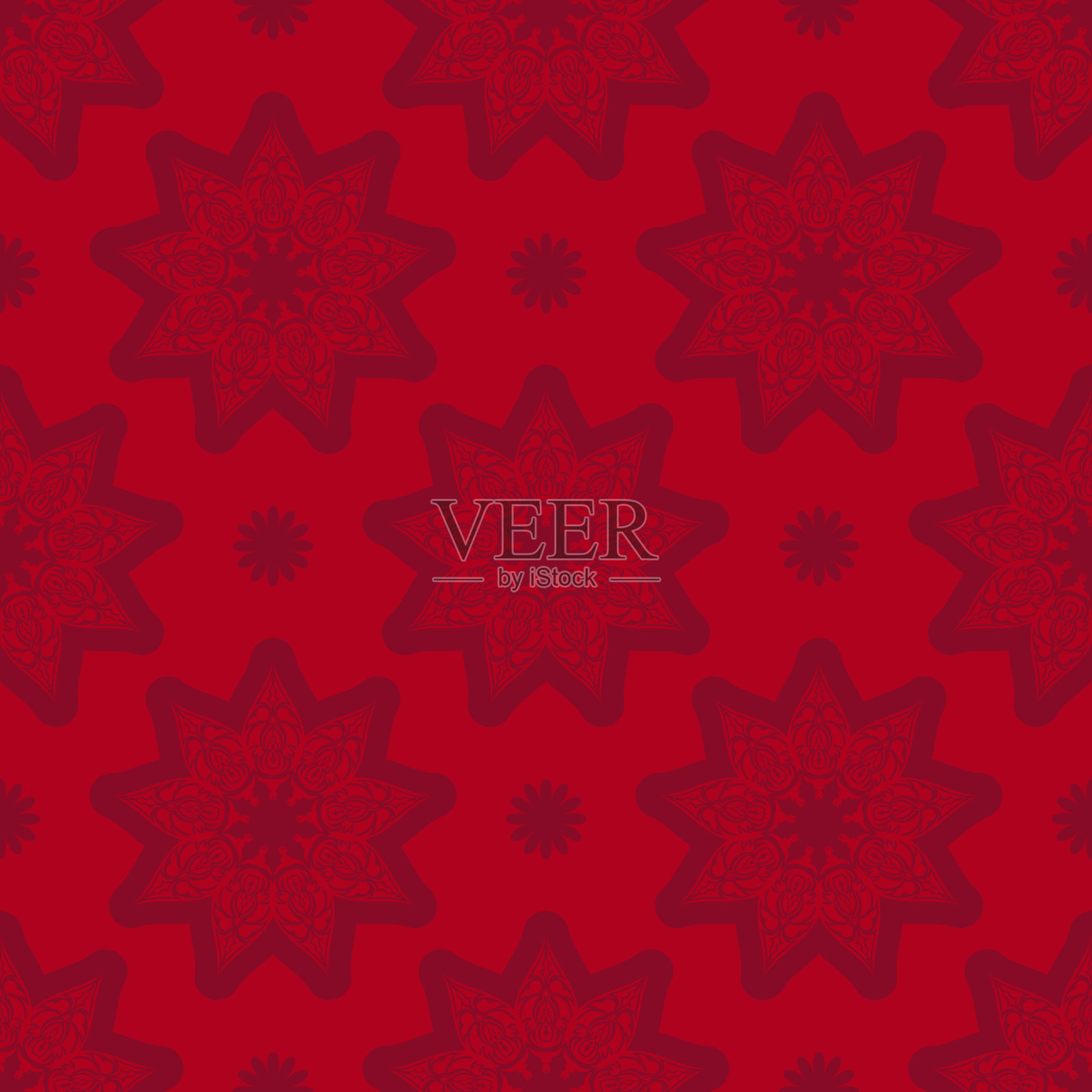 巴蒂无缝图案与复古装饰。适用于服装和纺织品。矢量插图。插画图片素材