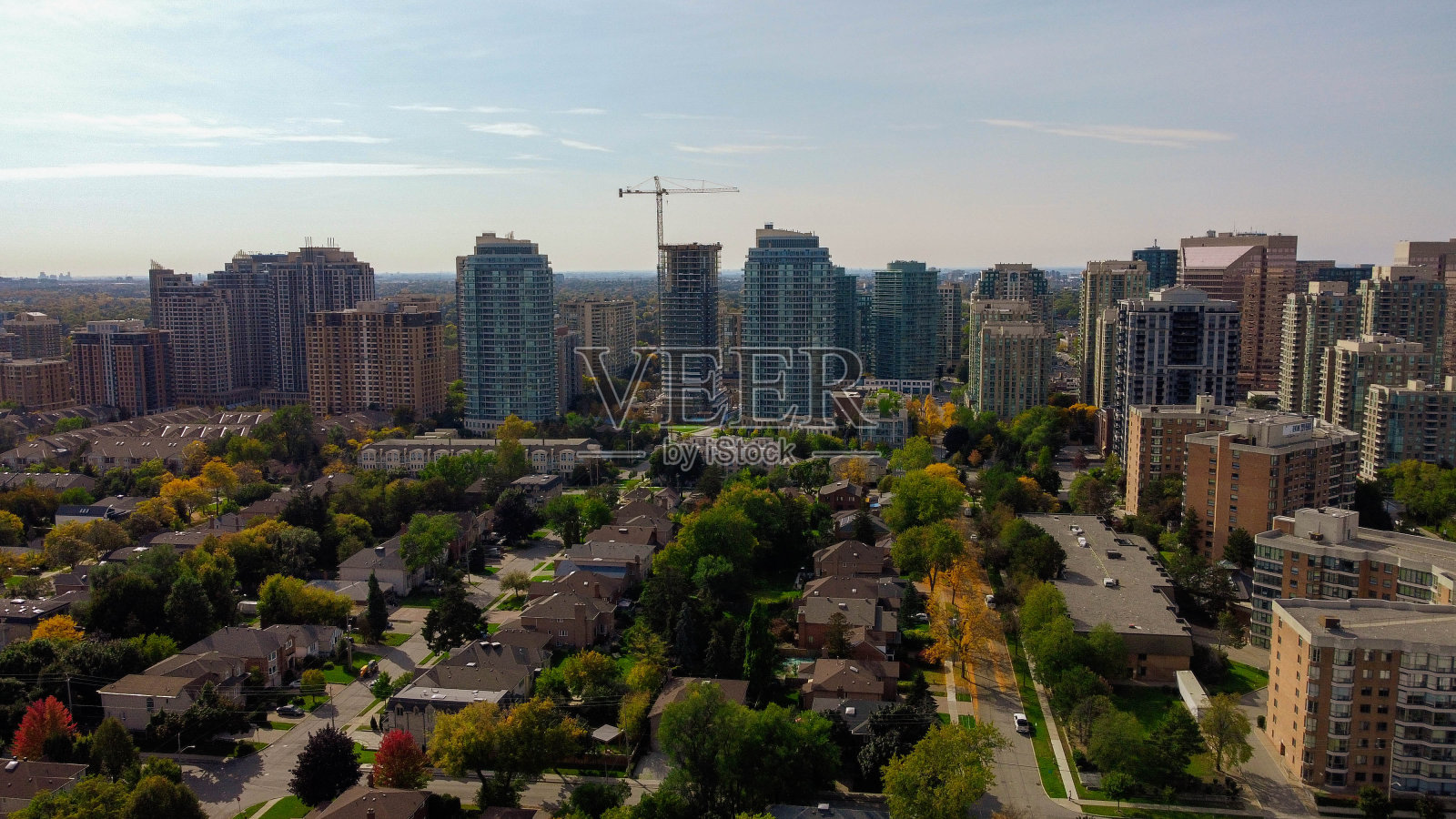 加拿大多伦多,纽约北部的地平线照片摄影图片