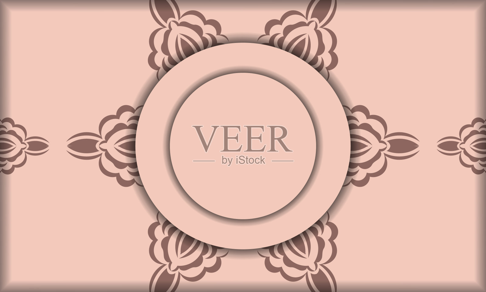 小册子在粉红色的豪华装饰印刷准备。插画图片素材