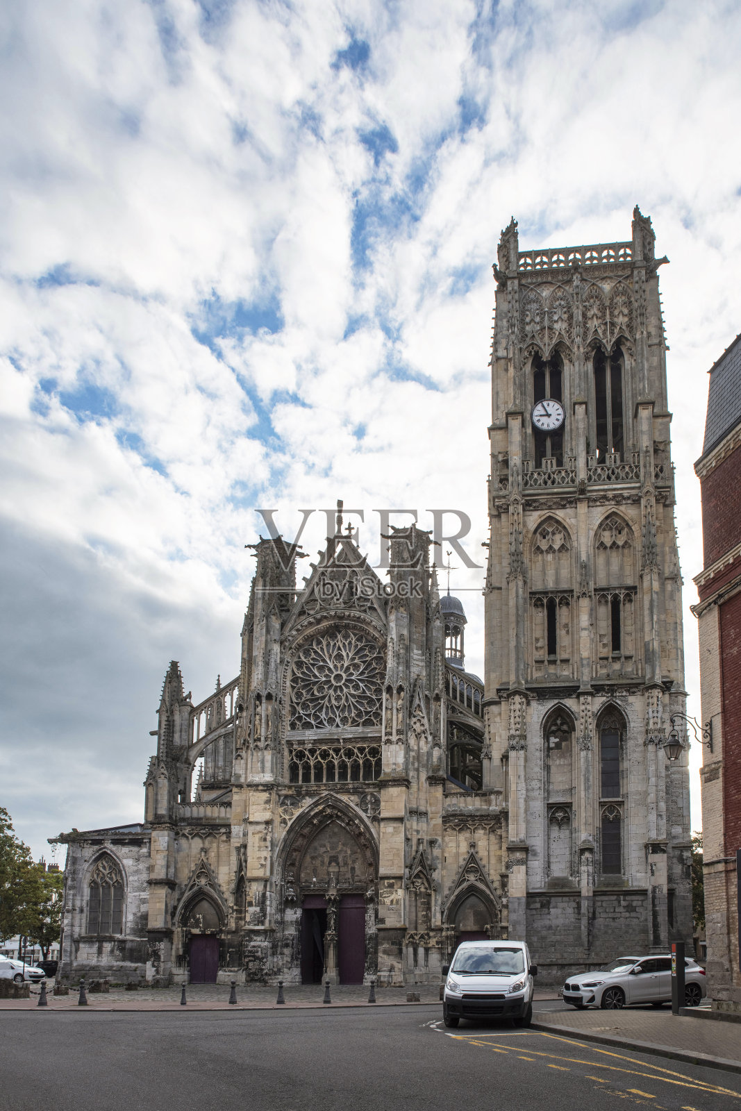 迪埃普大教堂外观照片摄影图片