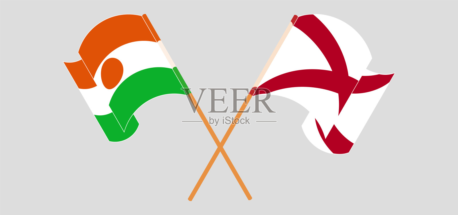 交叉挥舞着尼日尔和阿拉巴马州的旗帜设计元素图片