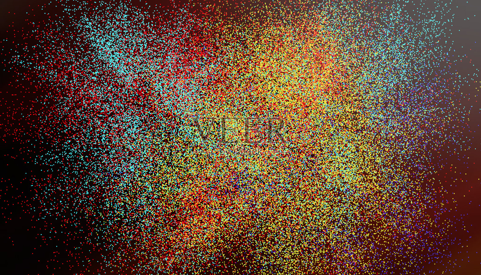 许多彩色圆形散景类似于太空中的星团。三维渲染照片摄影图片