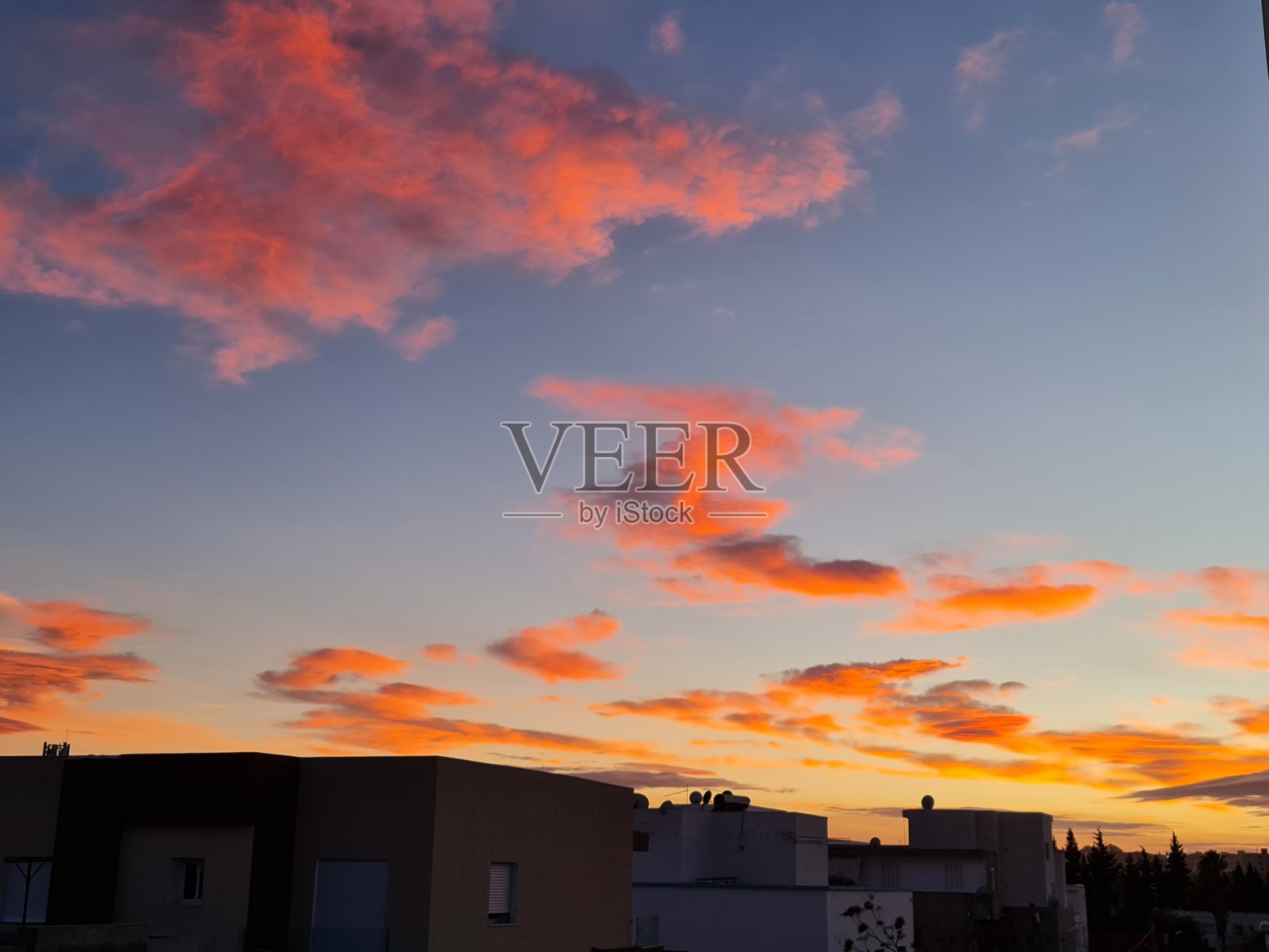 红色的夕阳照片摄影图片