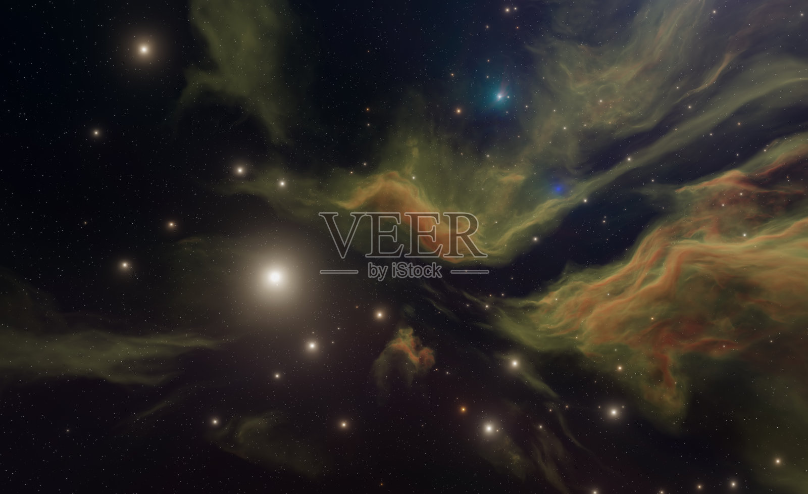 外太空的恒星场和星云照片摄影图片