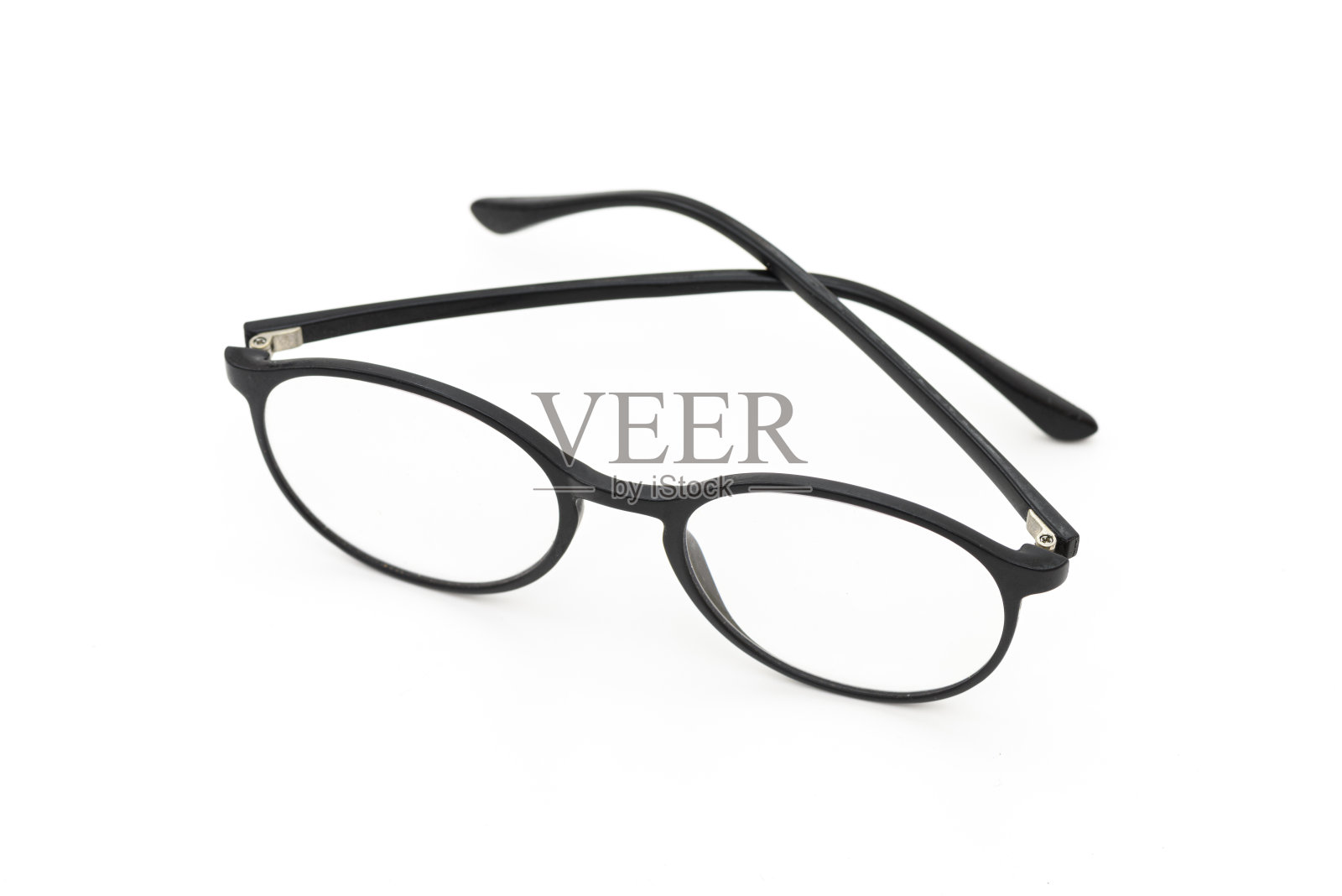 灰色背景上的时尚现代时尚眼镜。照片摄影图片