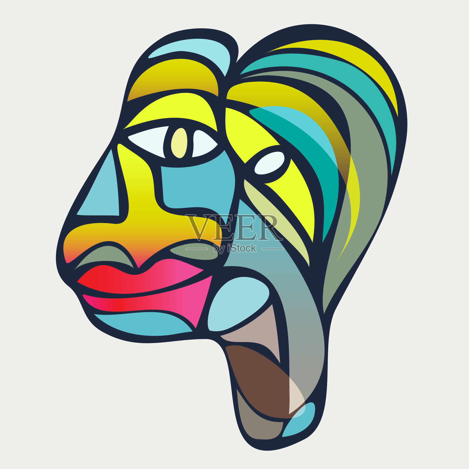 面对风格插画图片素材