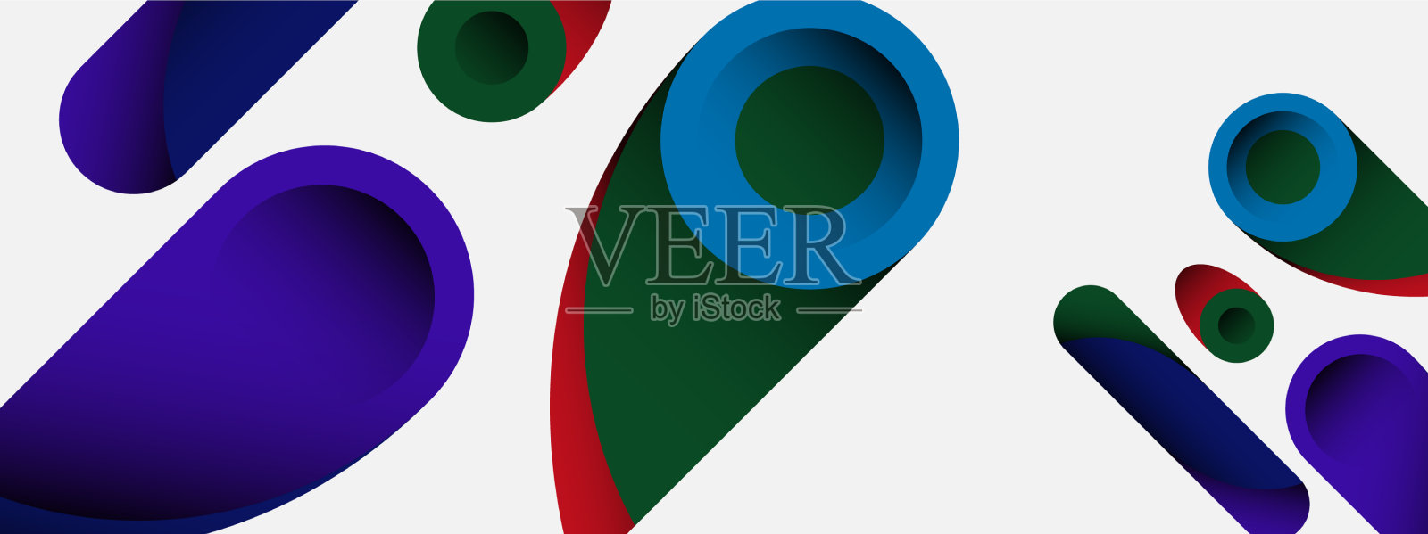 抽象背景最小几何圆和插画图片素材