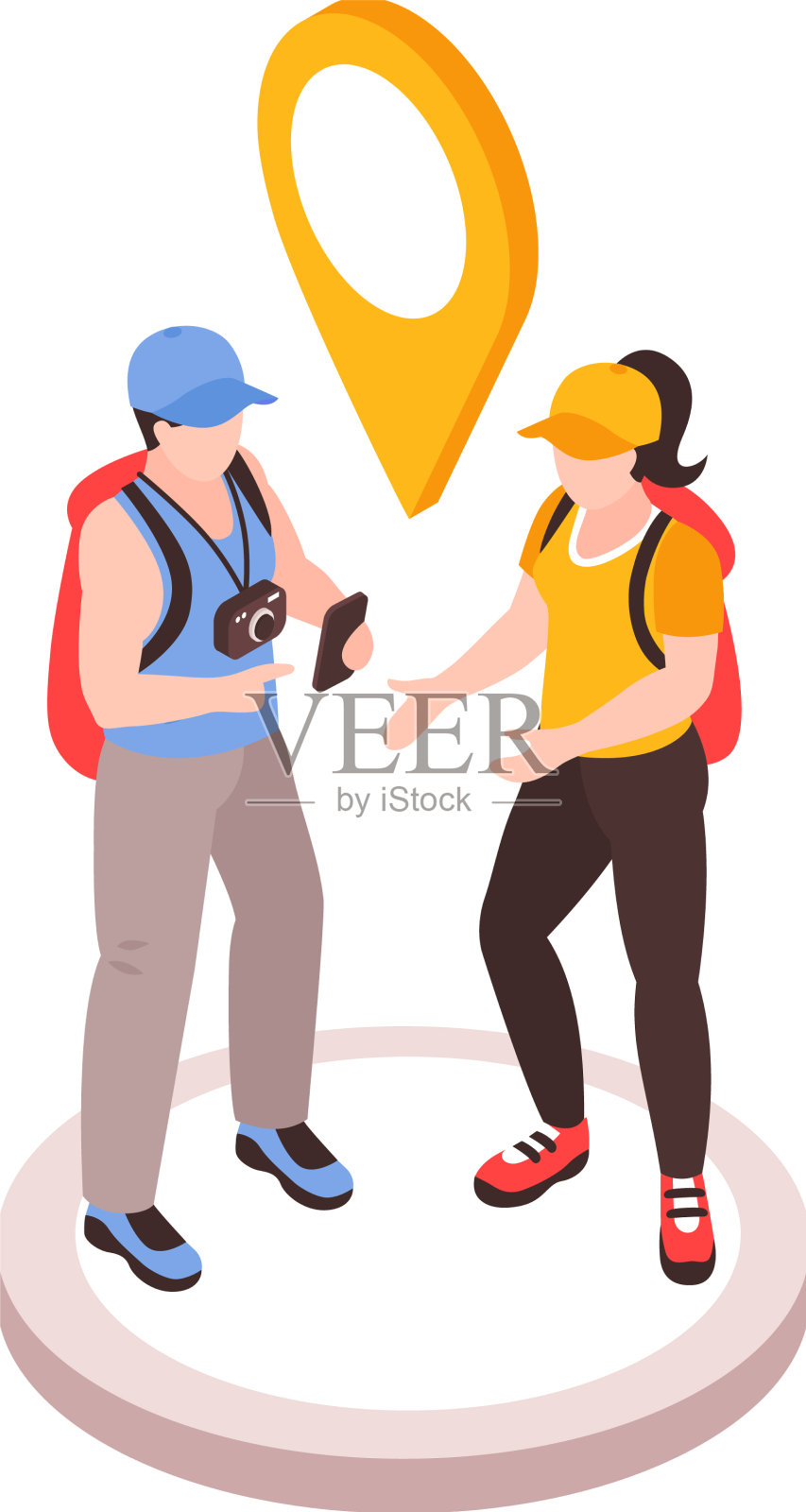 旅游导航app构成设计元素图片