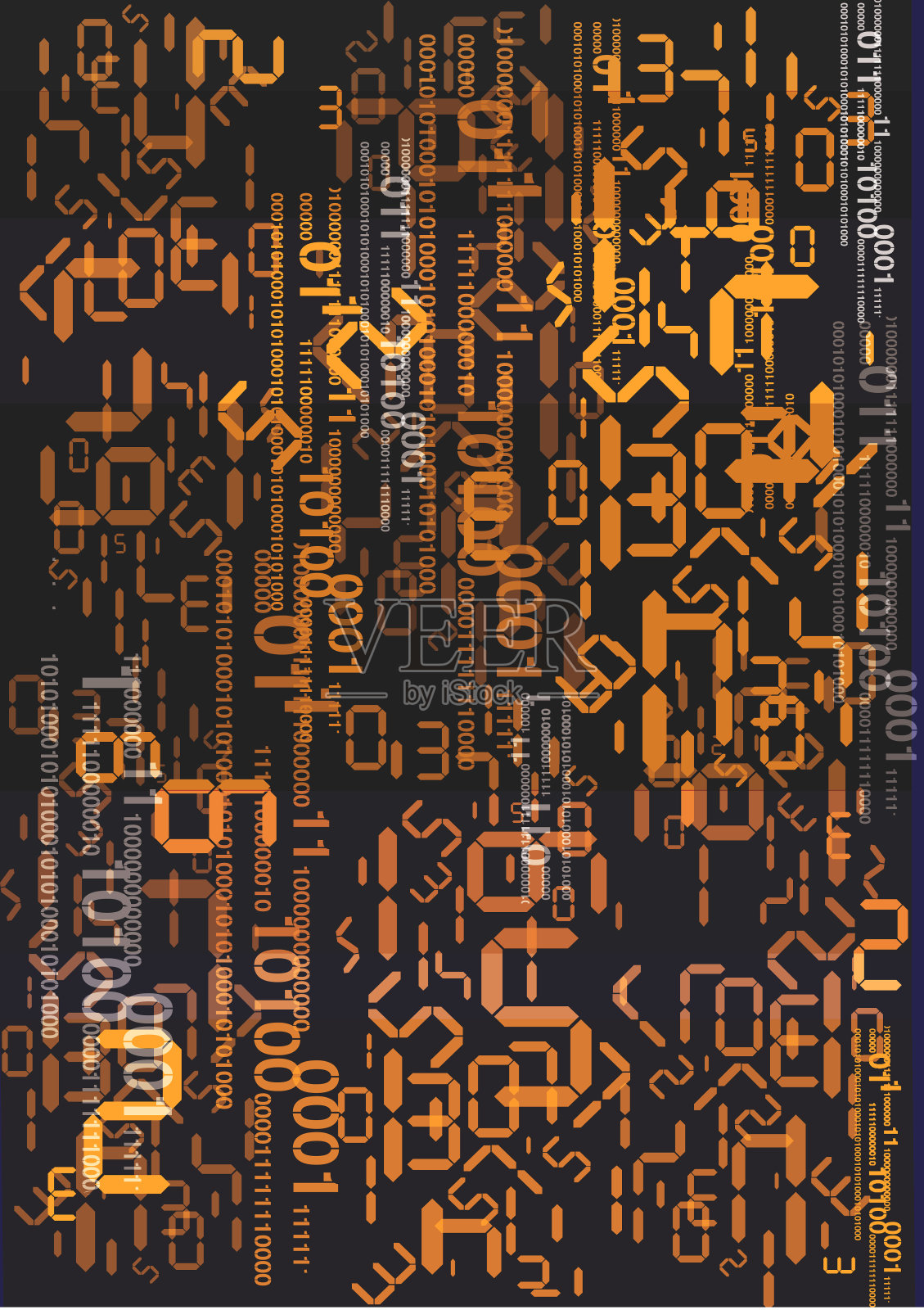 数字数字流。插画图片素材