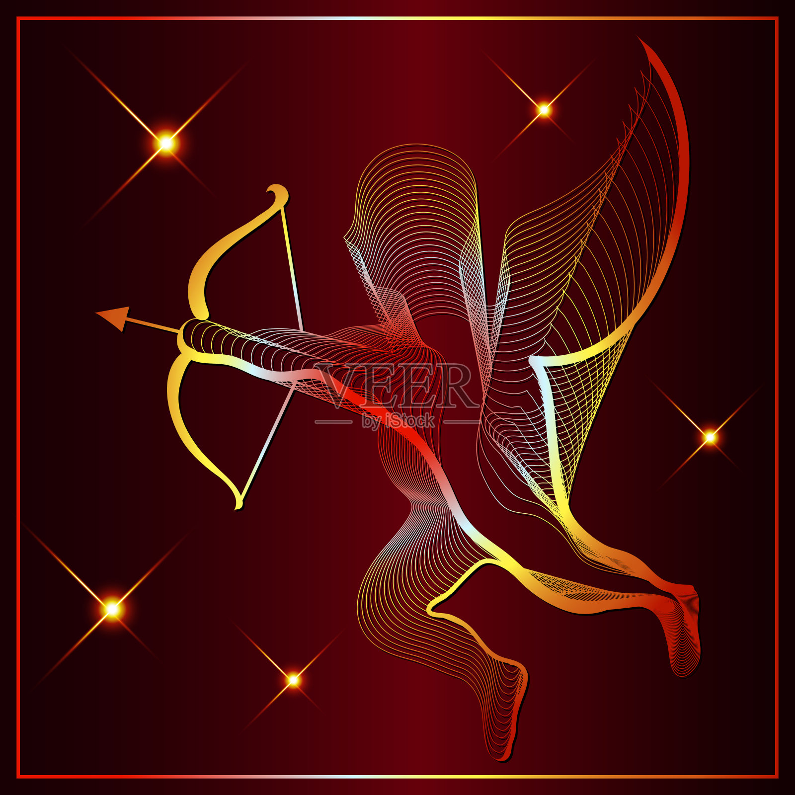 图形插图与浪漫的主题1插画图片素材