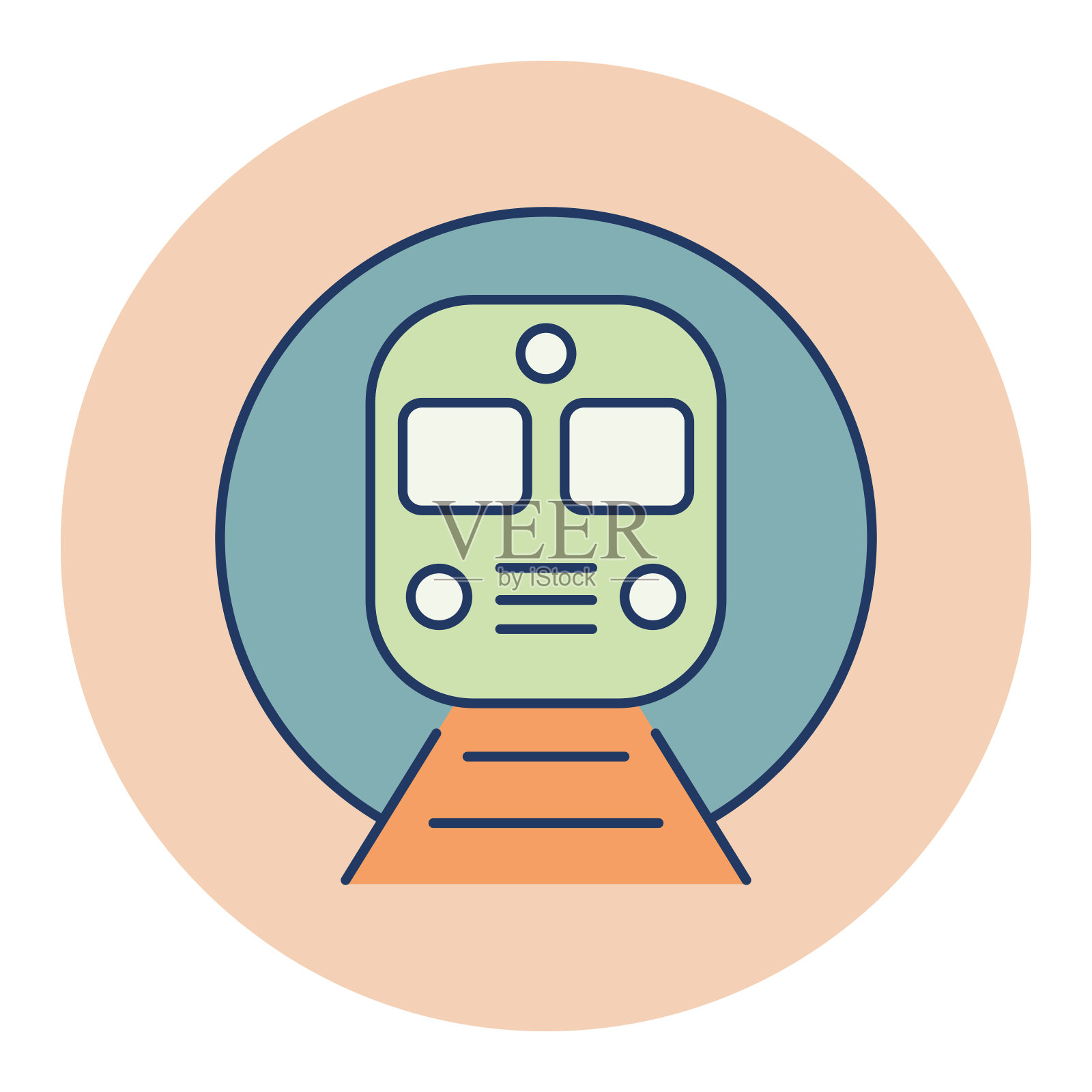 地铁地铁平面矢量图标插画图片素材