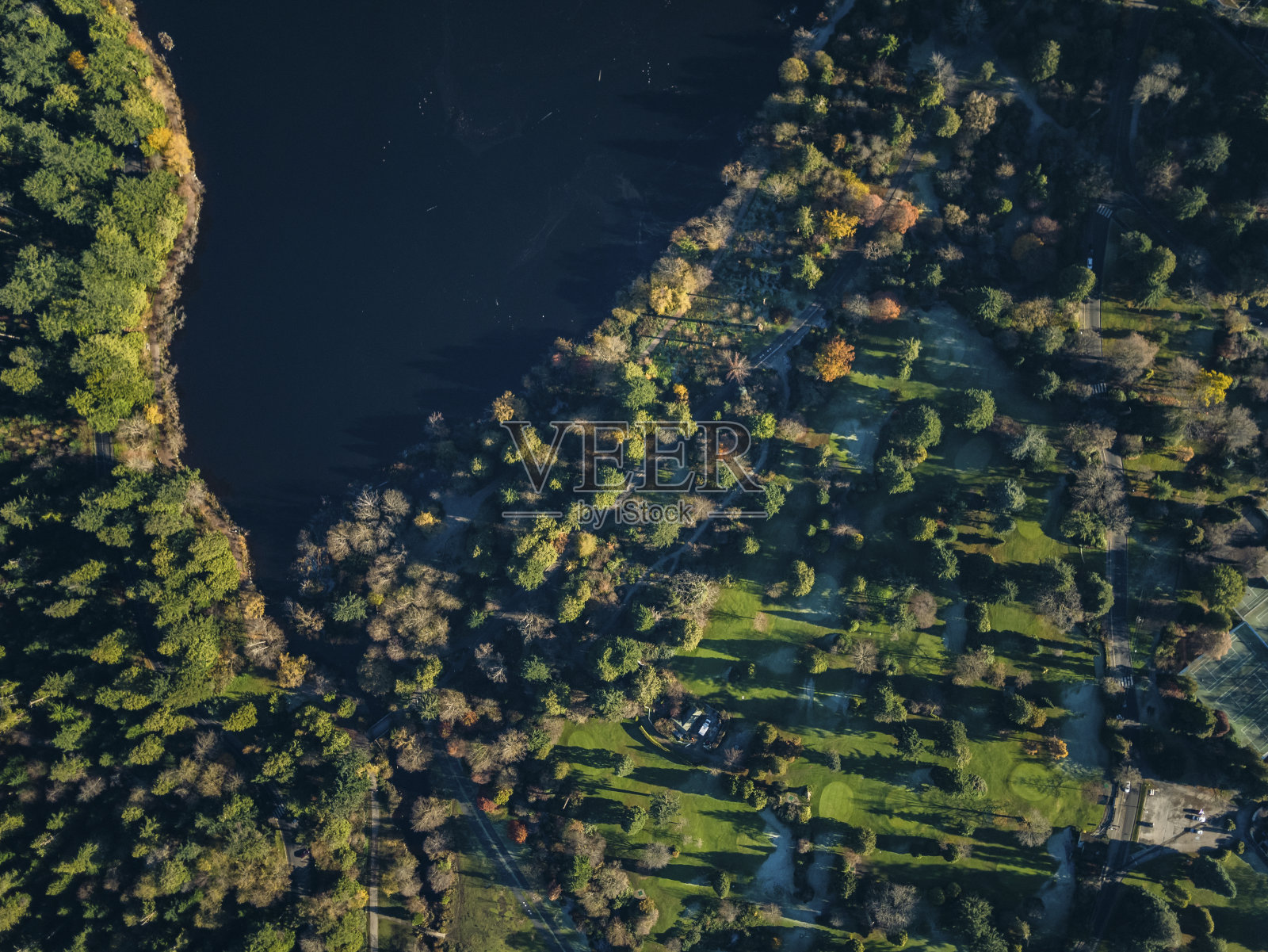 加拿大斯坦利公园推杆高尔夫球场航拍照片照片摄影图片