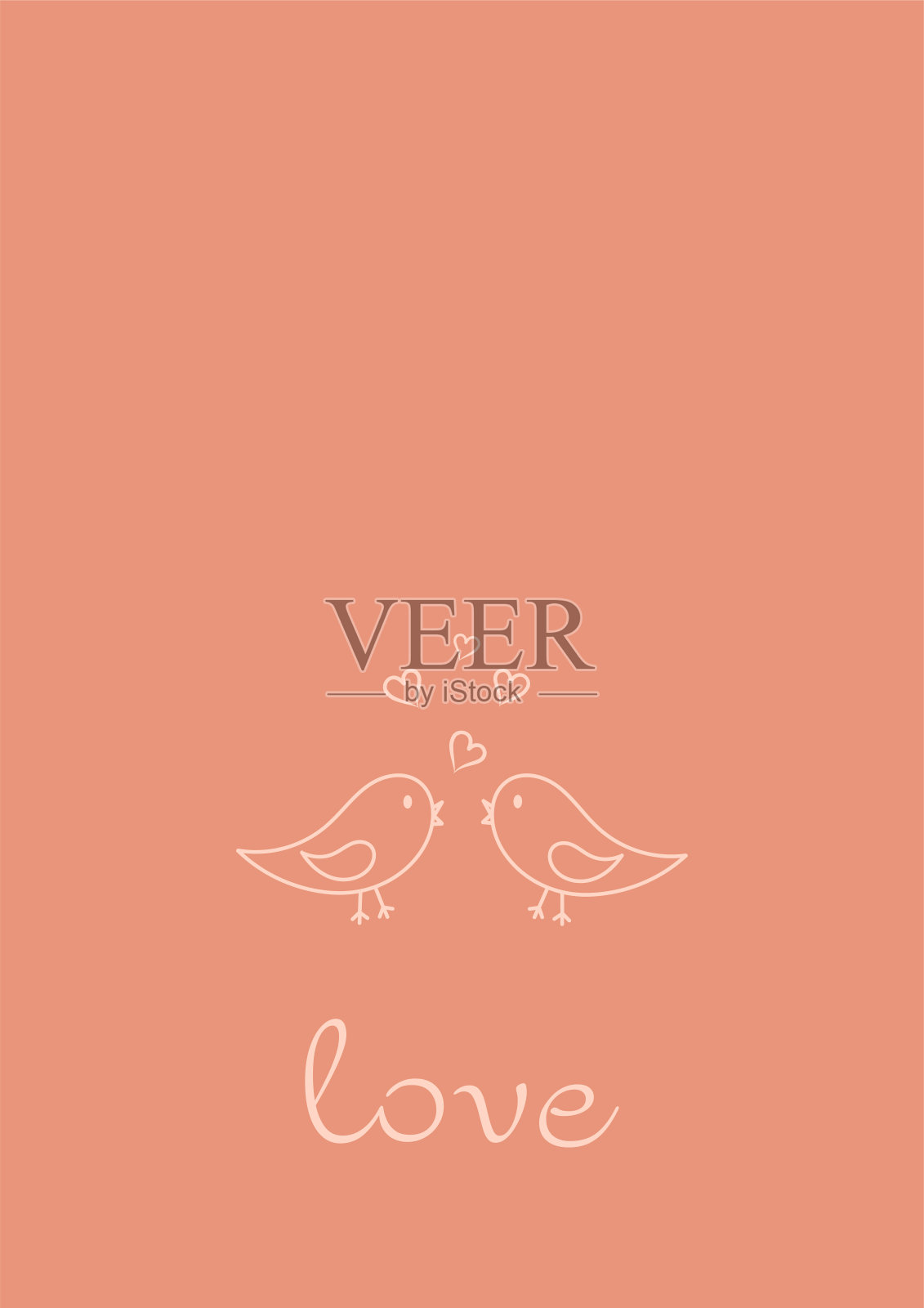 情人节贺卡绘制细线空白模板,以极简的风格为文本留出空间在社交网络上发布广告横幅的概念。极简主义插画图片素材