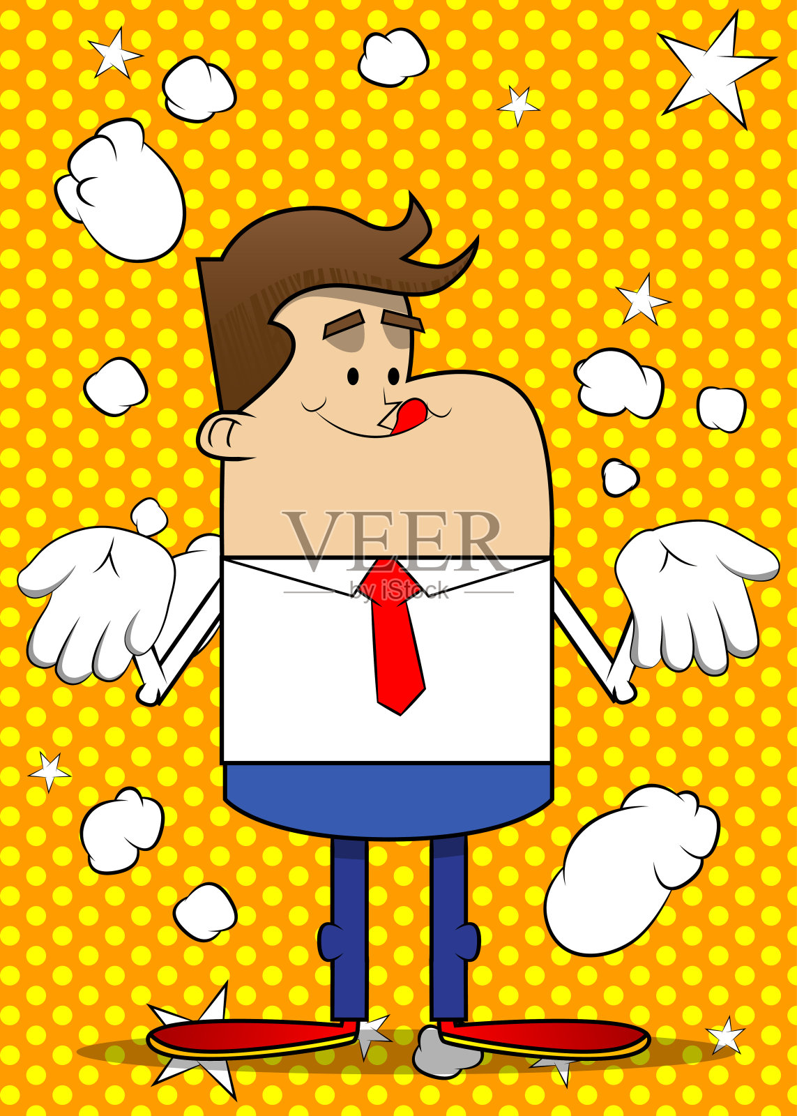 商人用双手表示某事或表示不知道的手势。设计元素图片