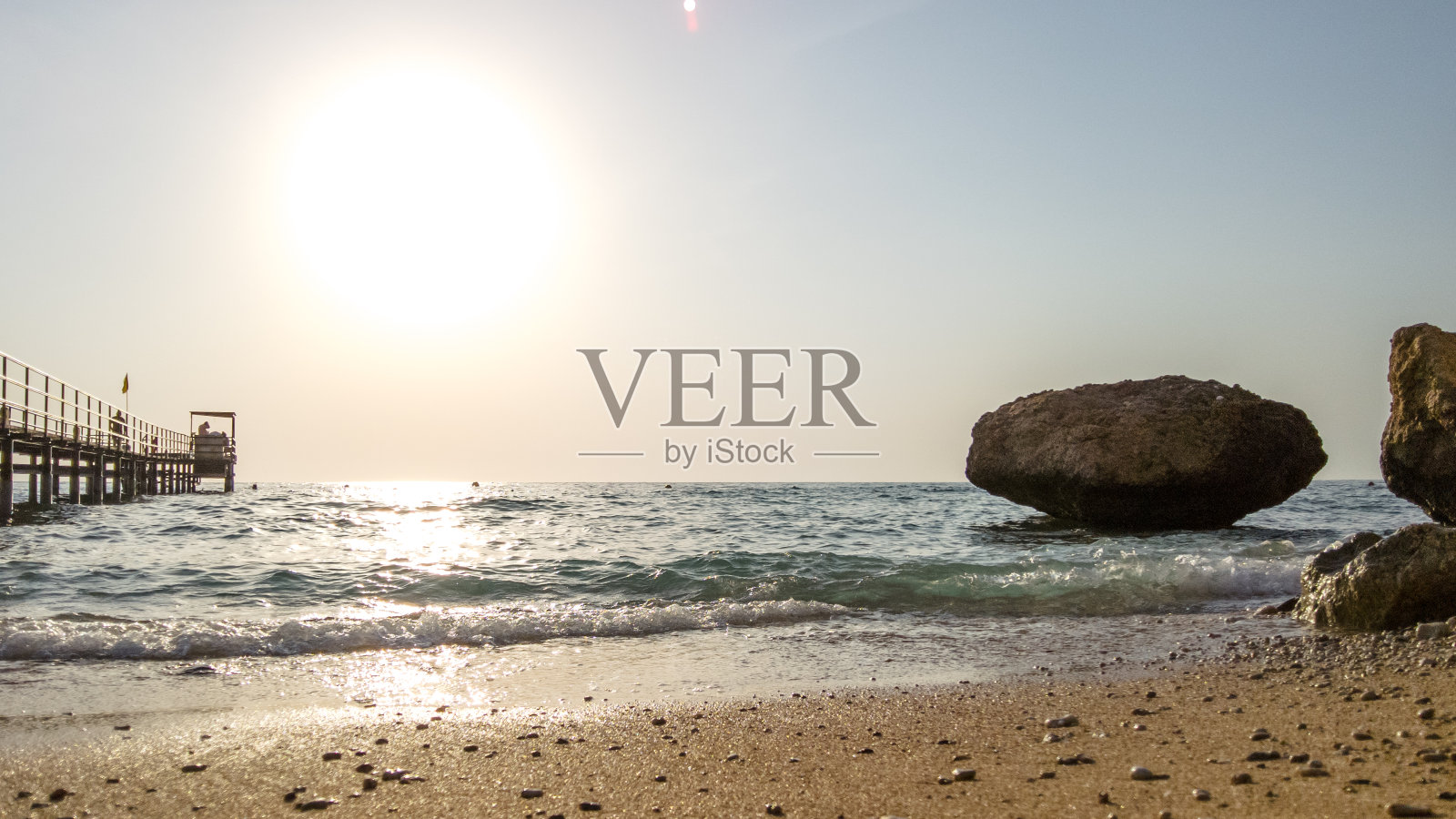 埃及海滩红海日落景观照片摄影图片