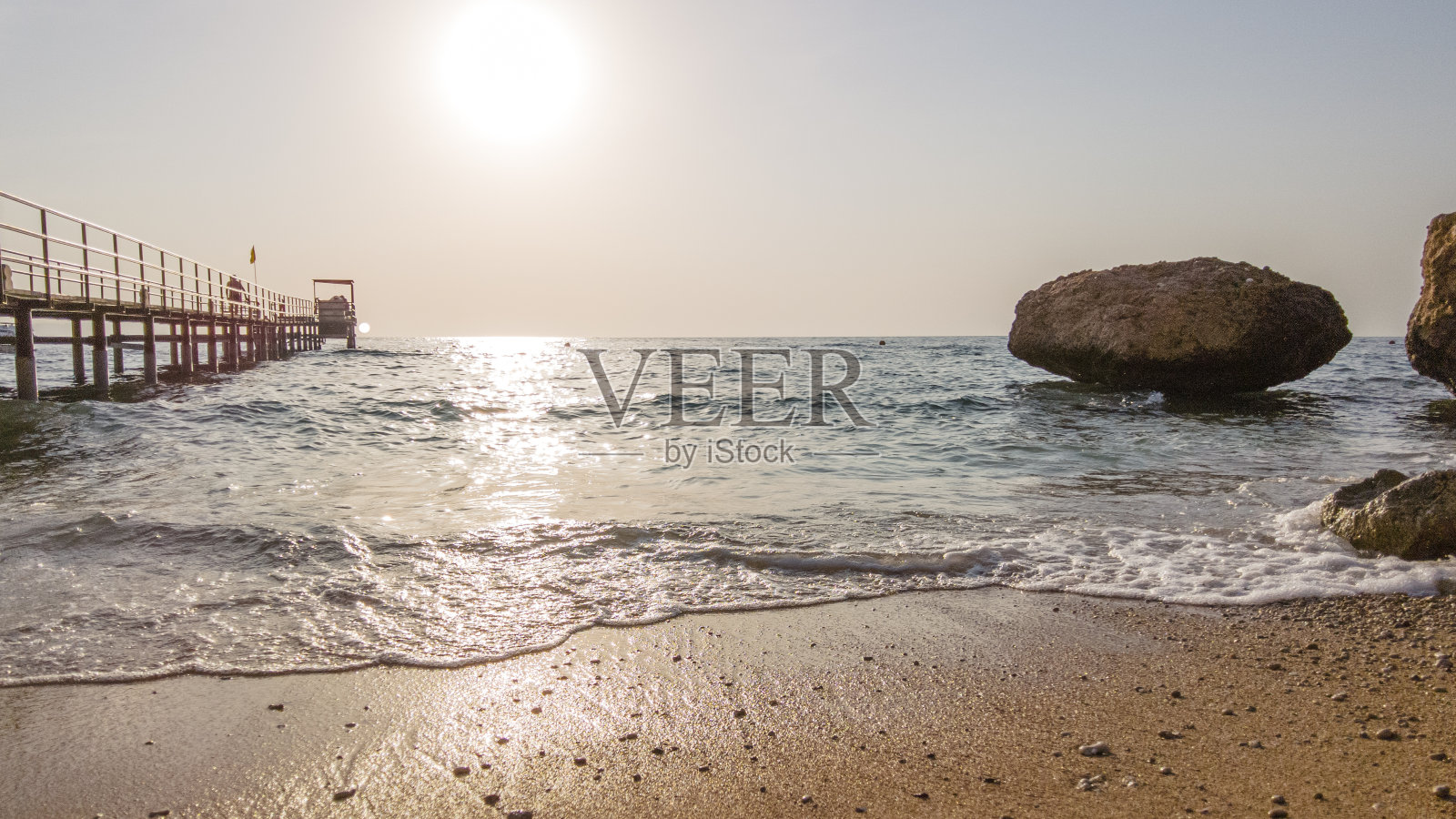 埃及海滩红海日落景观照片摄影图片