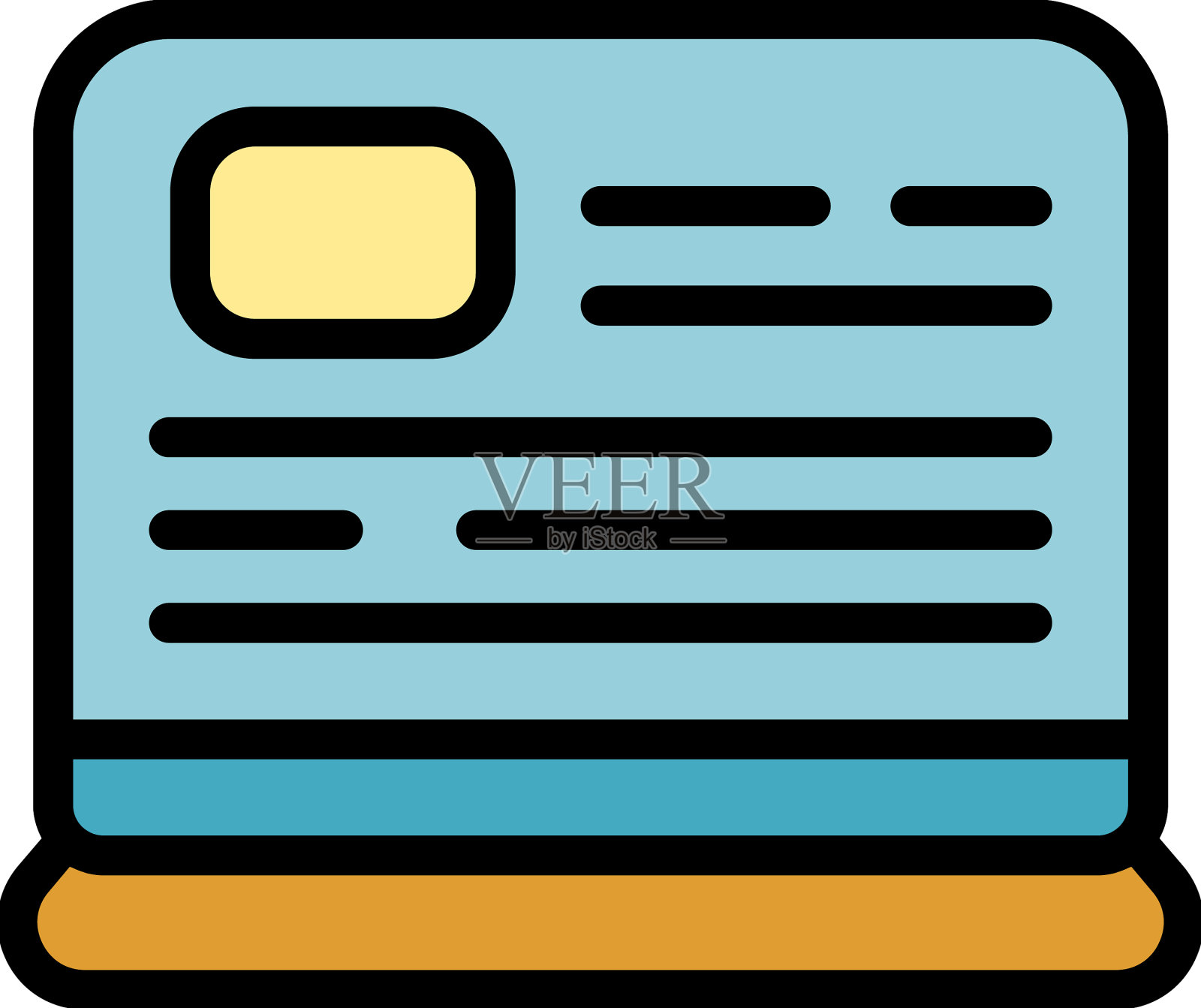 品牌社会项目图标颜色轮廓插画图片素材