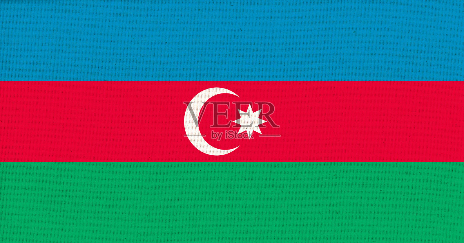 织物表面的阿塞拜疆国旗。背景是阿塞拜疆国旗照片摄影图片