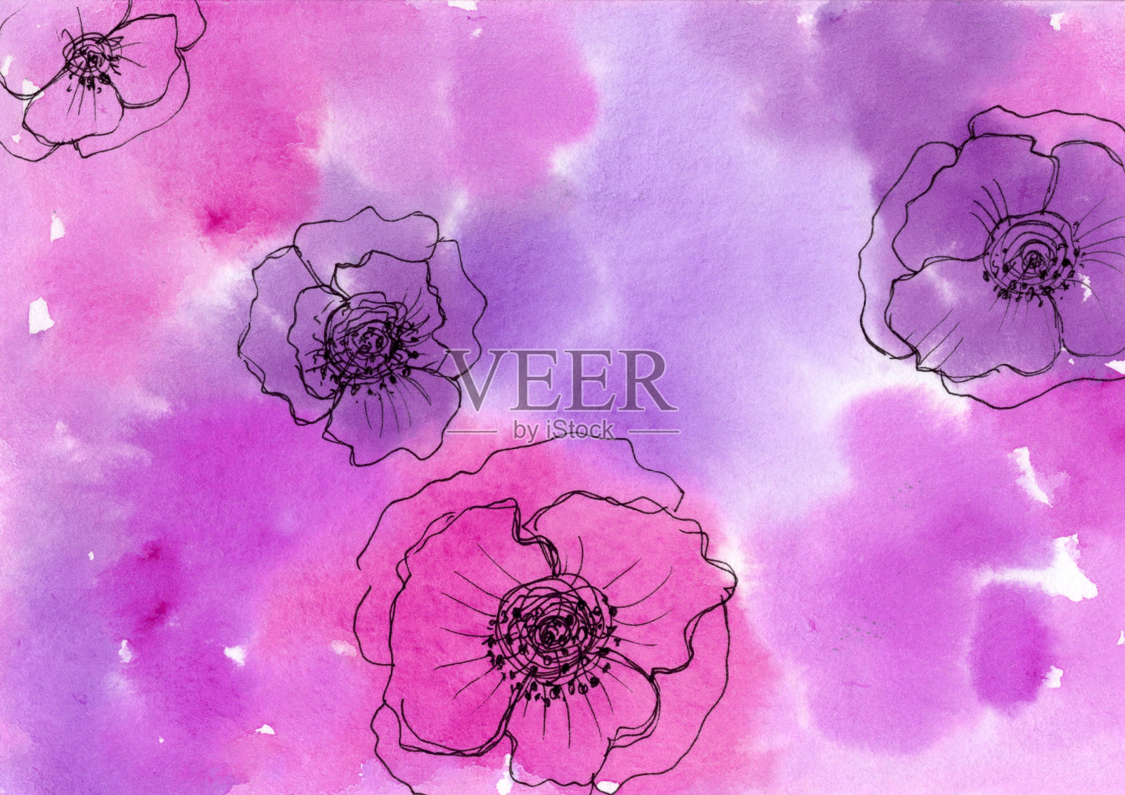 水彩抽象背景插画图片素材