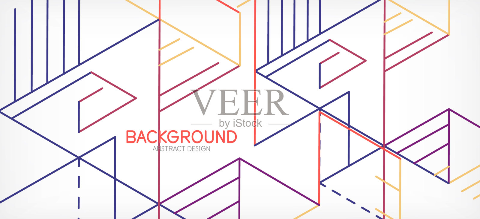 摘要背景色线上的白色插画图片素材