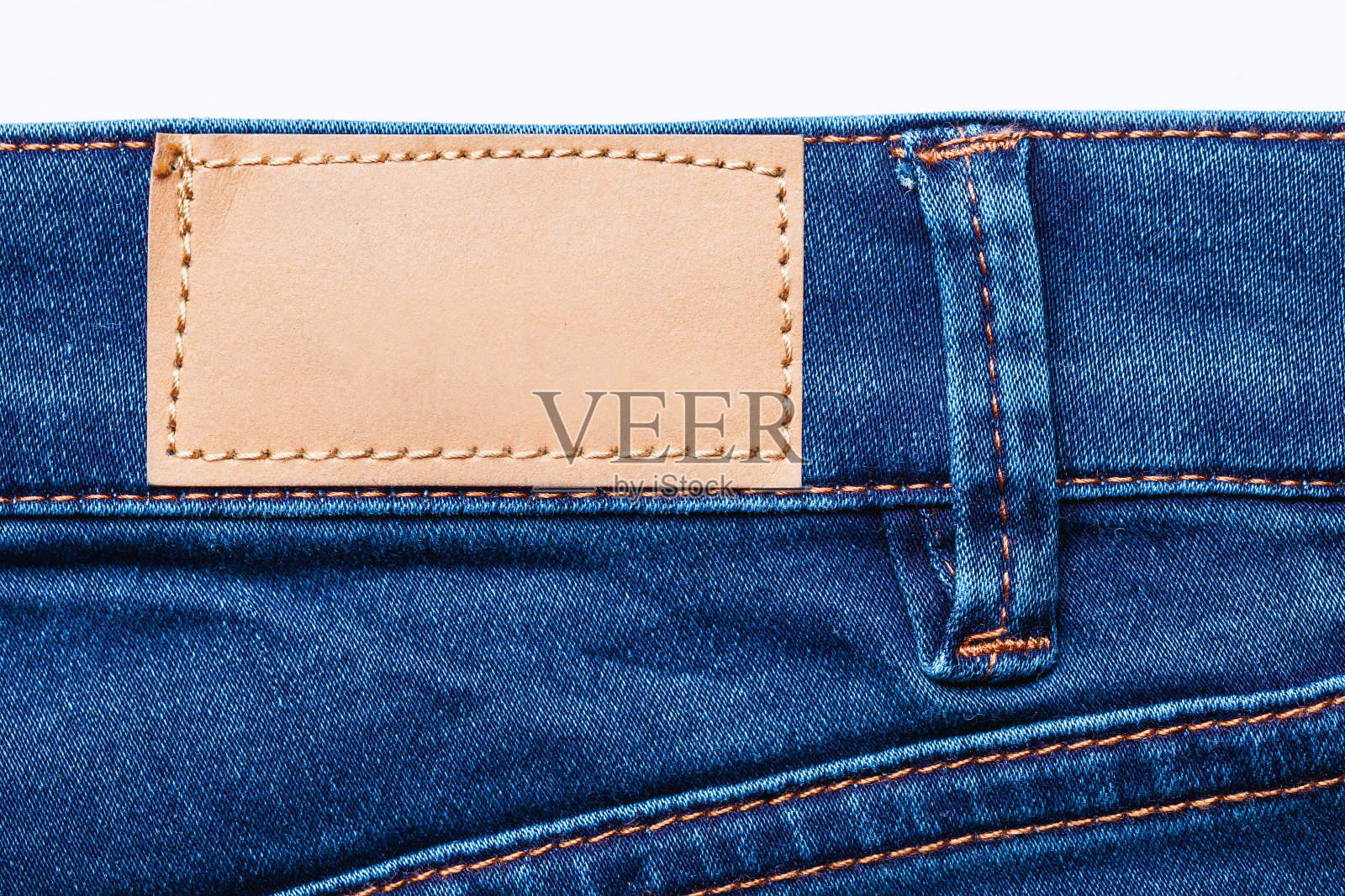 棕色皮革空复制空间标签纹理。照片摄影图片