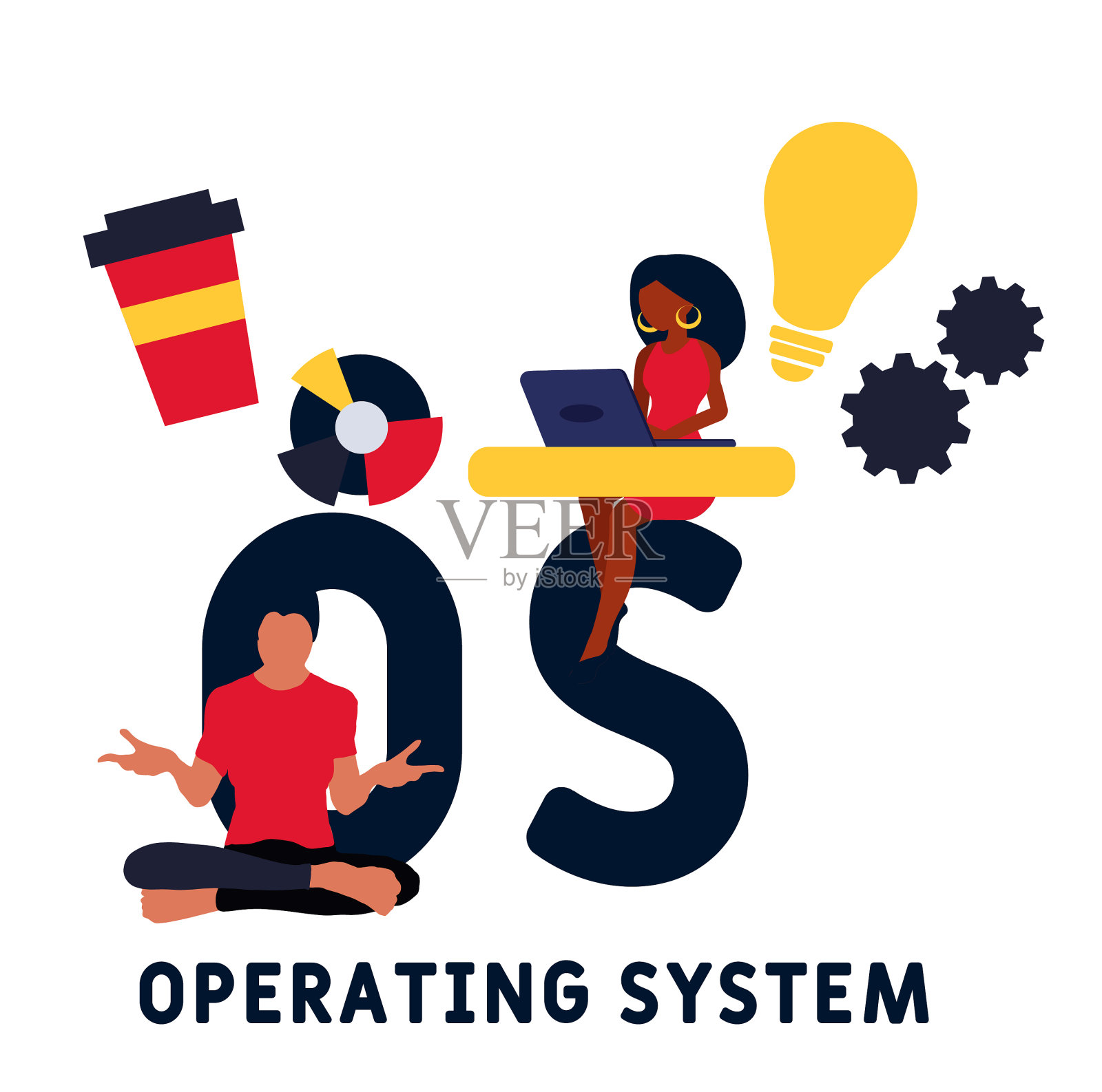 OS—操作系统的缩写插画图片素材