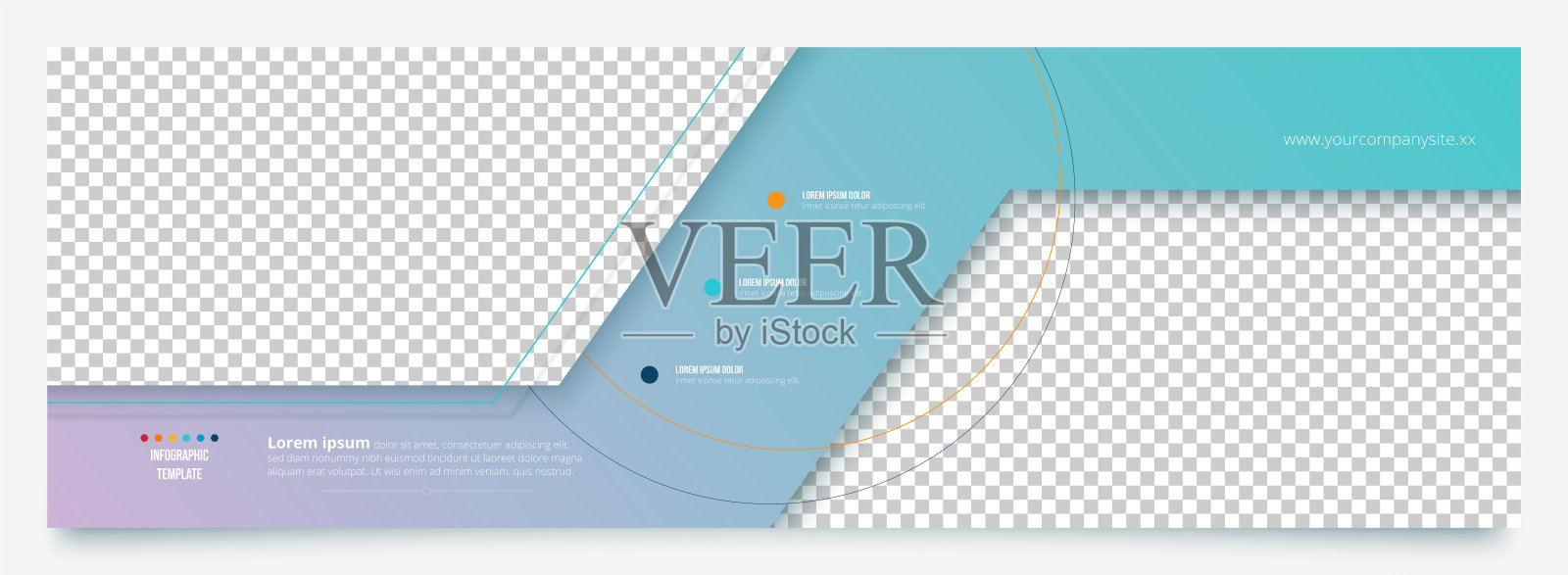 业务抽象横幅设计模板。插画图片素材