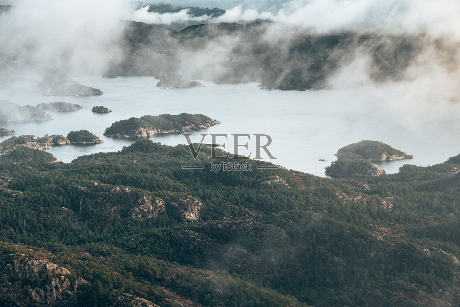 挪威峡湾鸟瞰图照片摄影图片