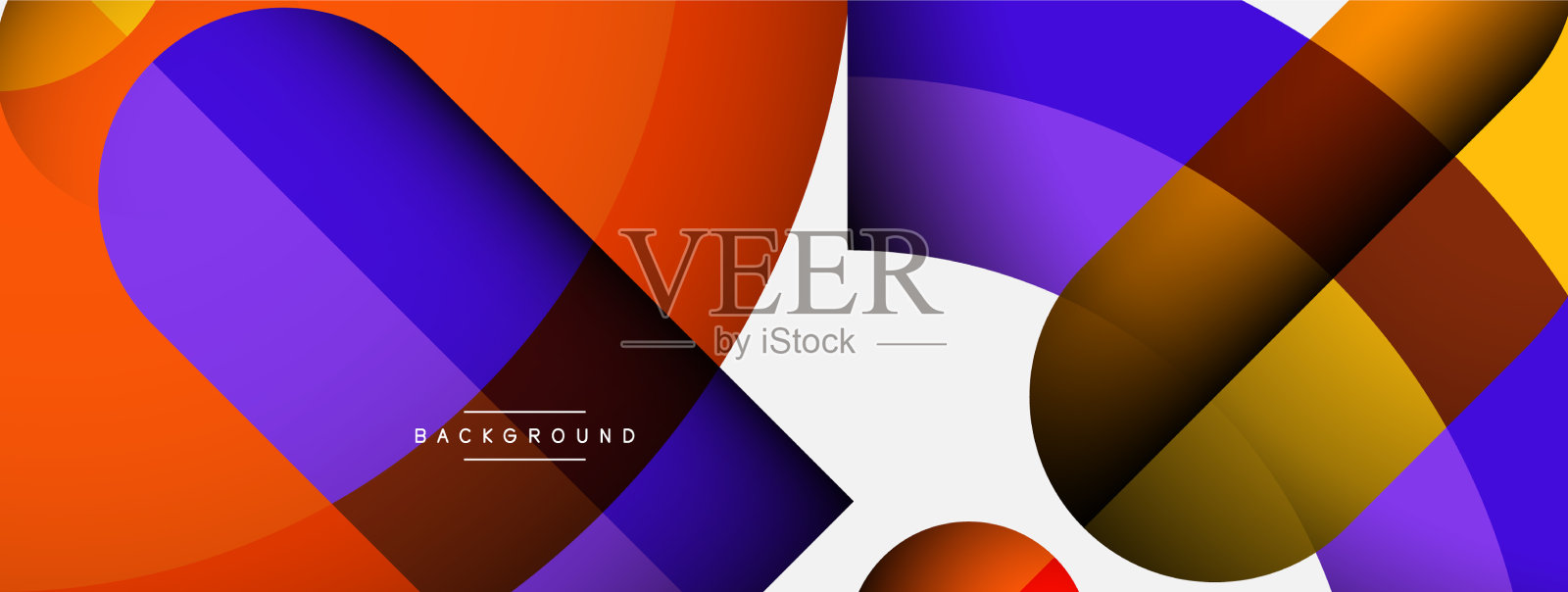 时尚的形状,颜色,最小的设计组成插画图片素材