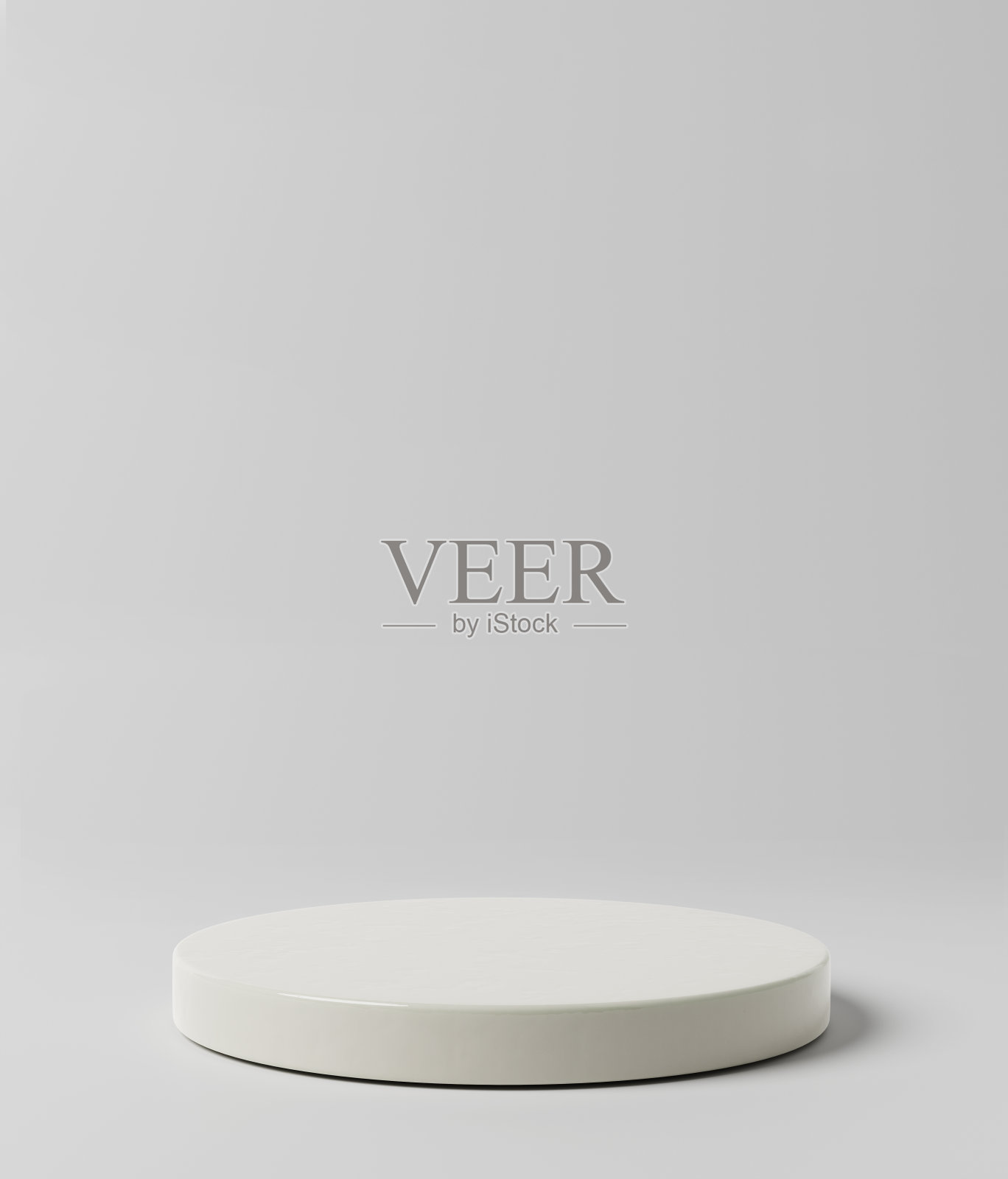 简单的白色讲台上的灰色背景。产品演示模型。照片摄影图片