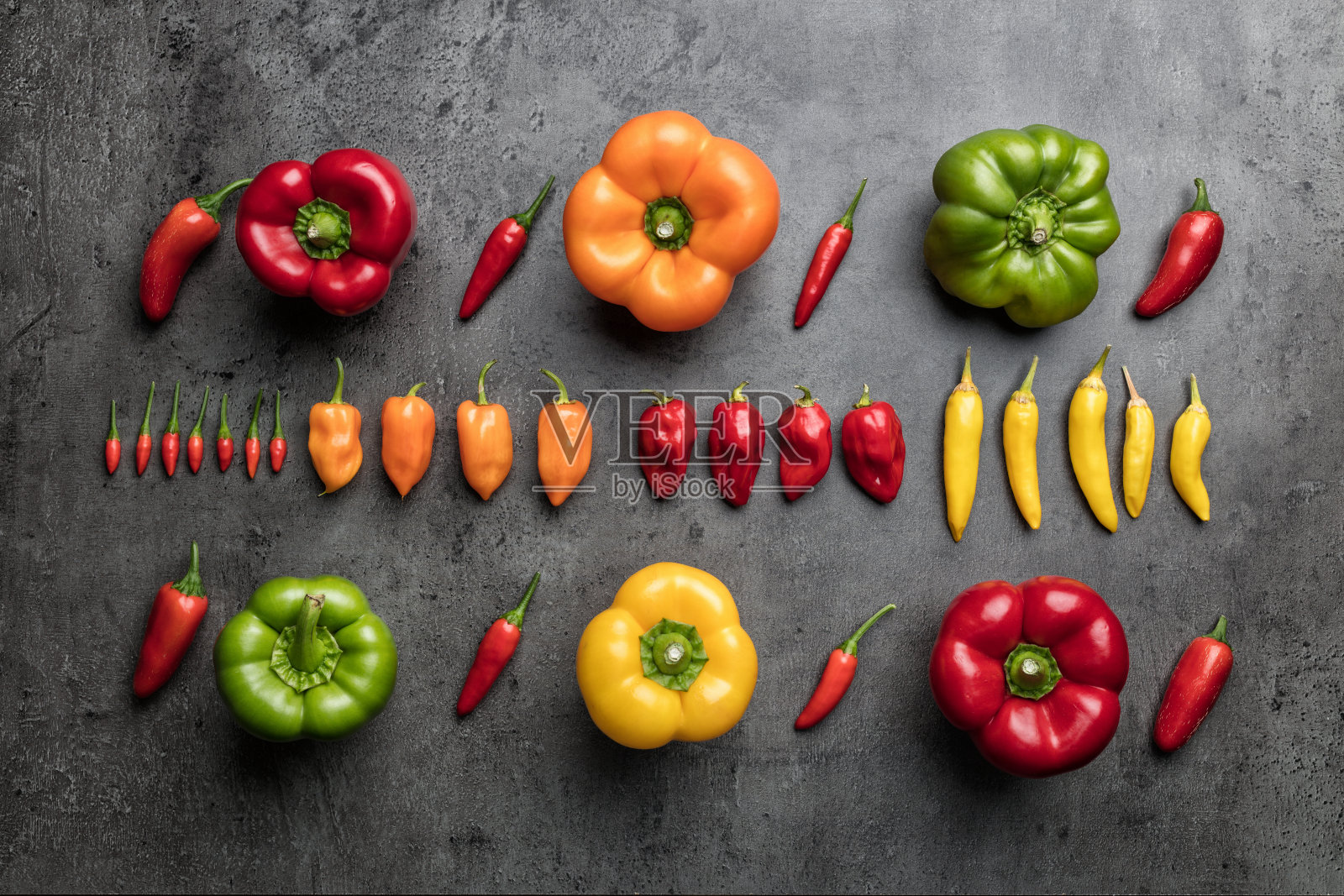 各种新鲜和干辣椒照片摄影图片