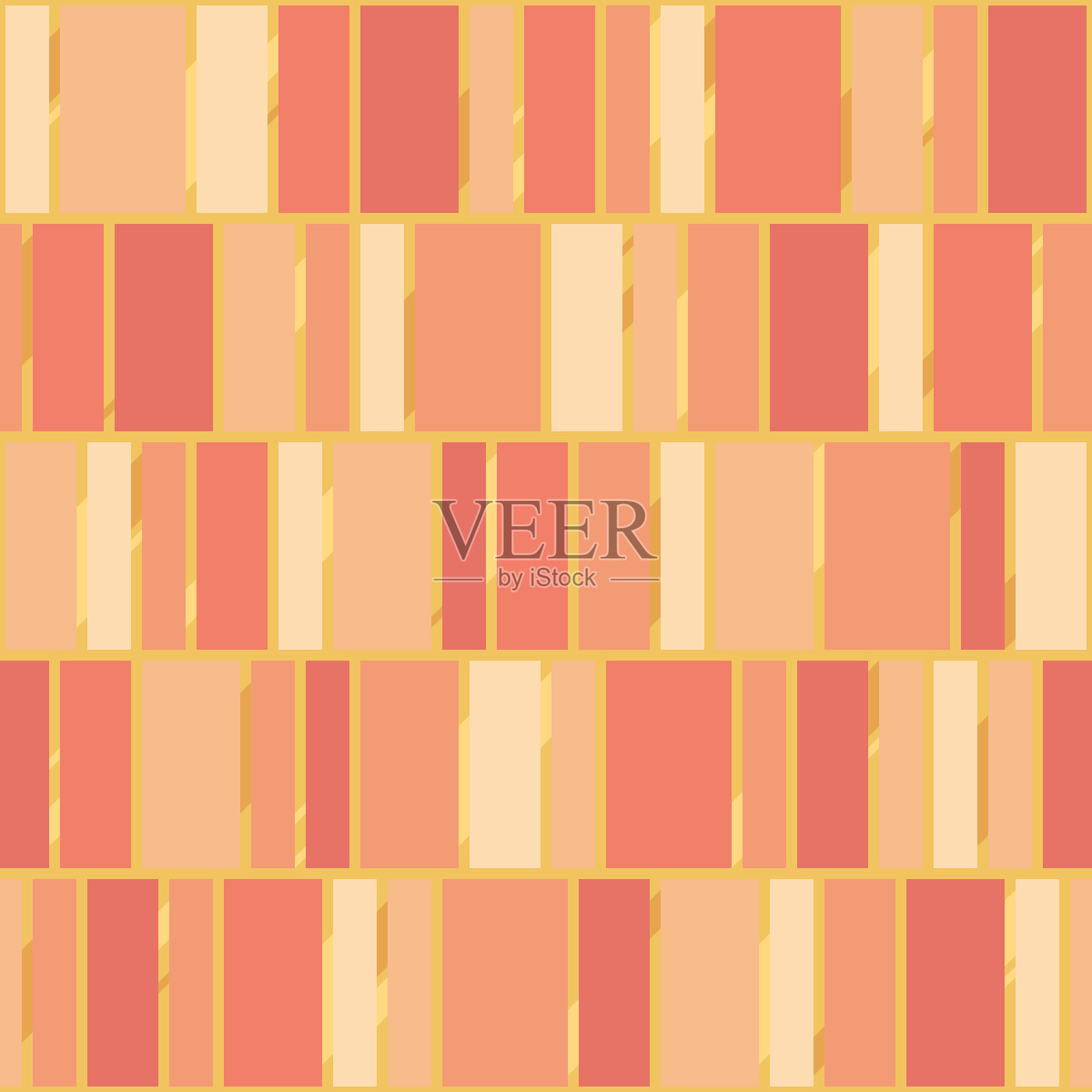 无缝图案在复古风格粉红色阴影与金色插画图片素材