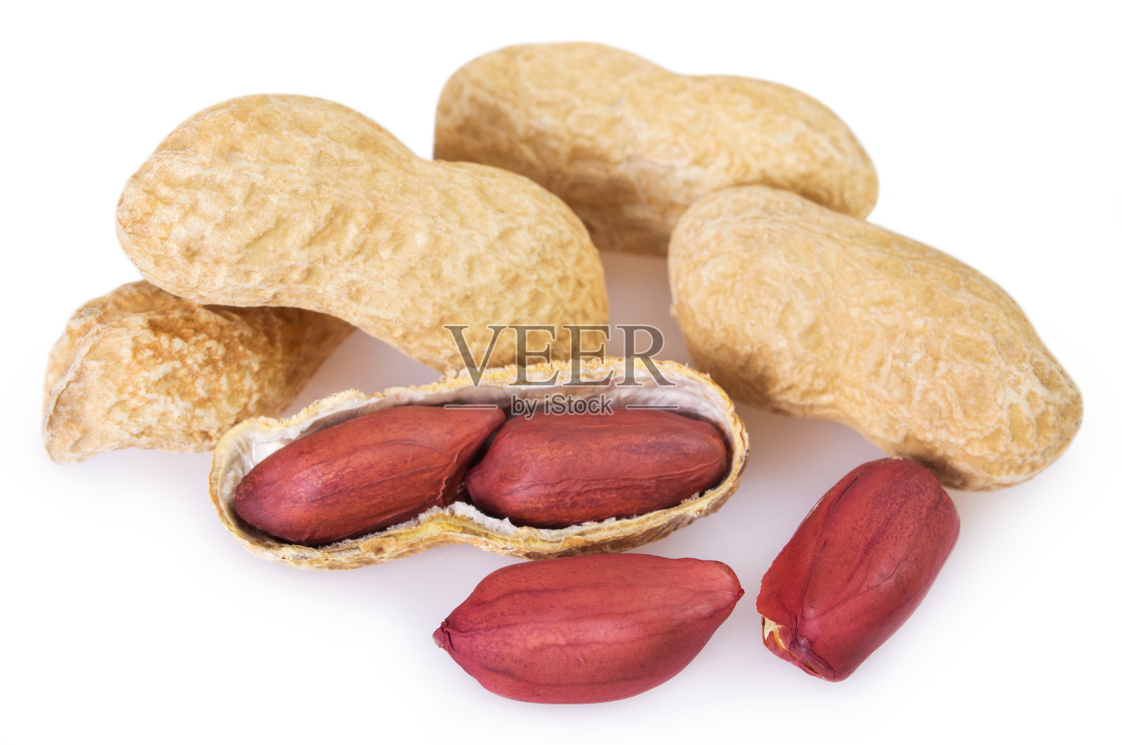 白底花生照片摄影图片