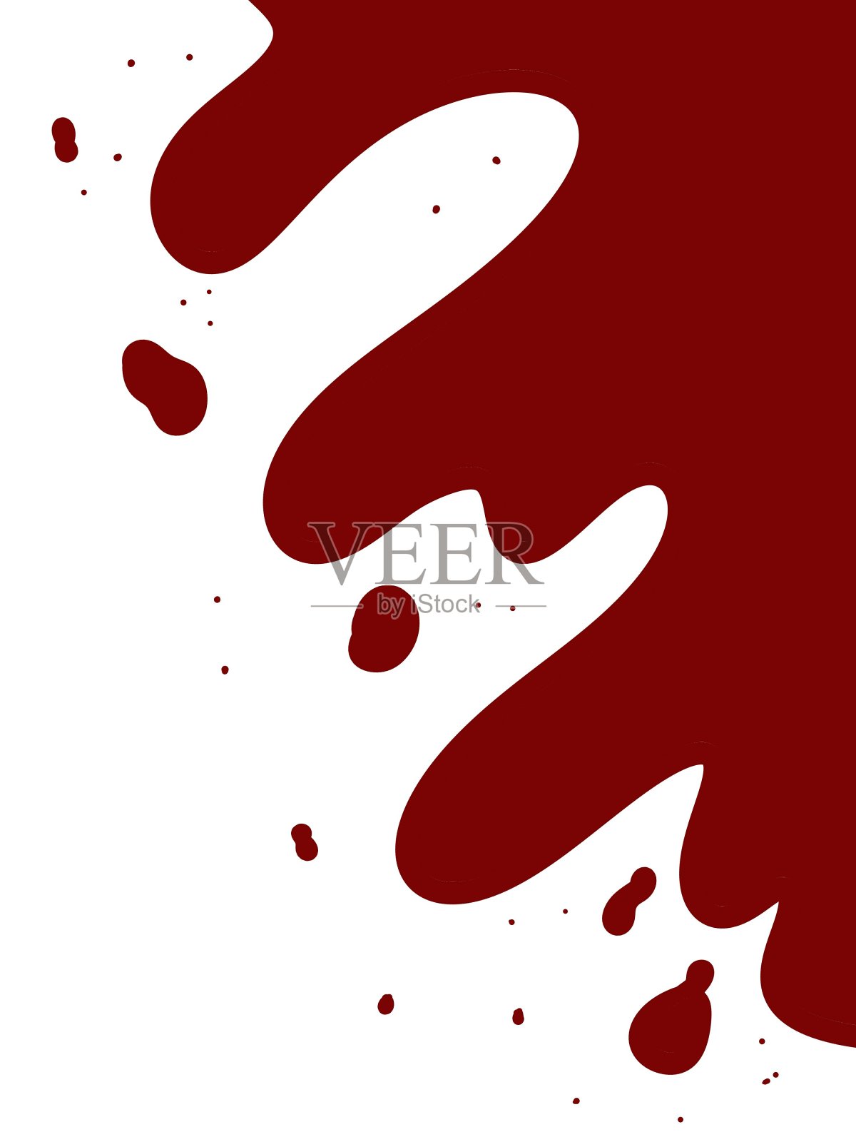 白色背景上的红血插画图片素材