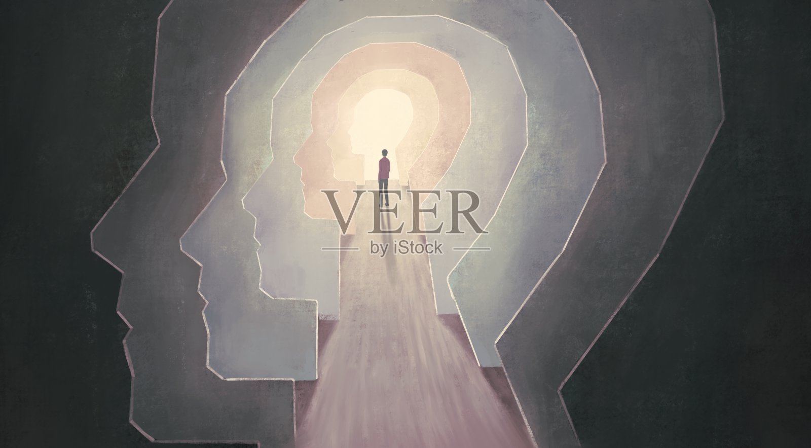 大脑插画图片素材