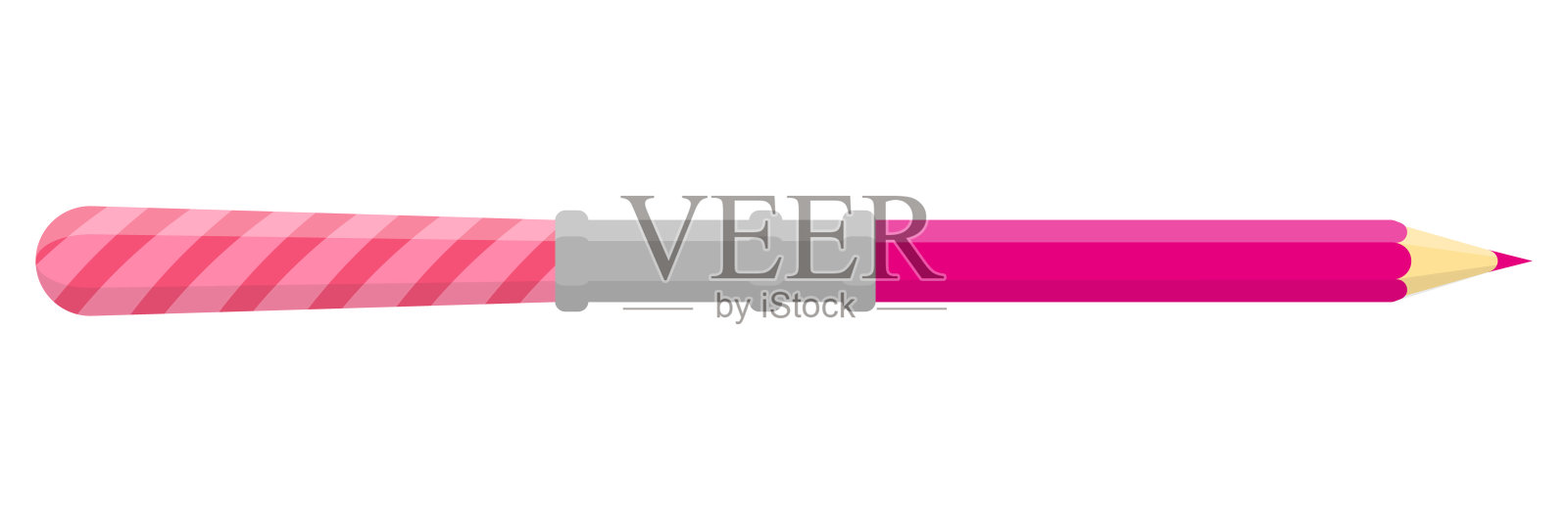 矢量卡通红色铅笔与扩展。插画图片素材