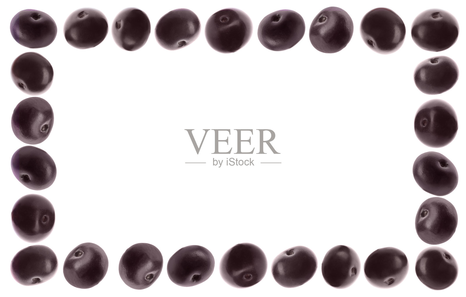 白色背景上的新鲜巴西莓照片摄影图片