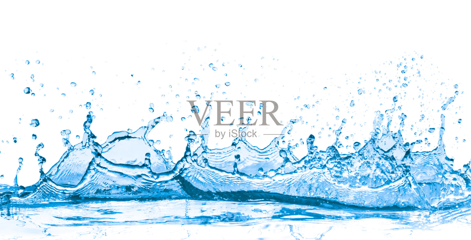 蓝色的水溅照片摄影图片