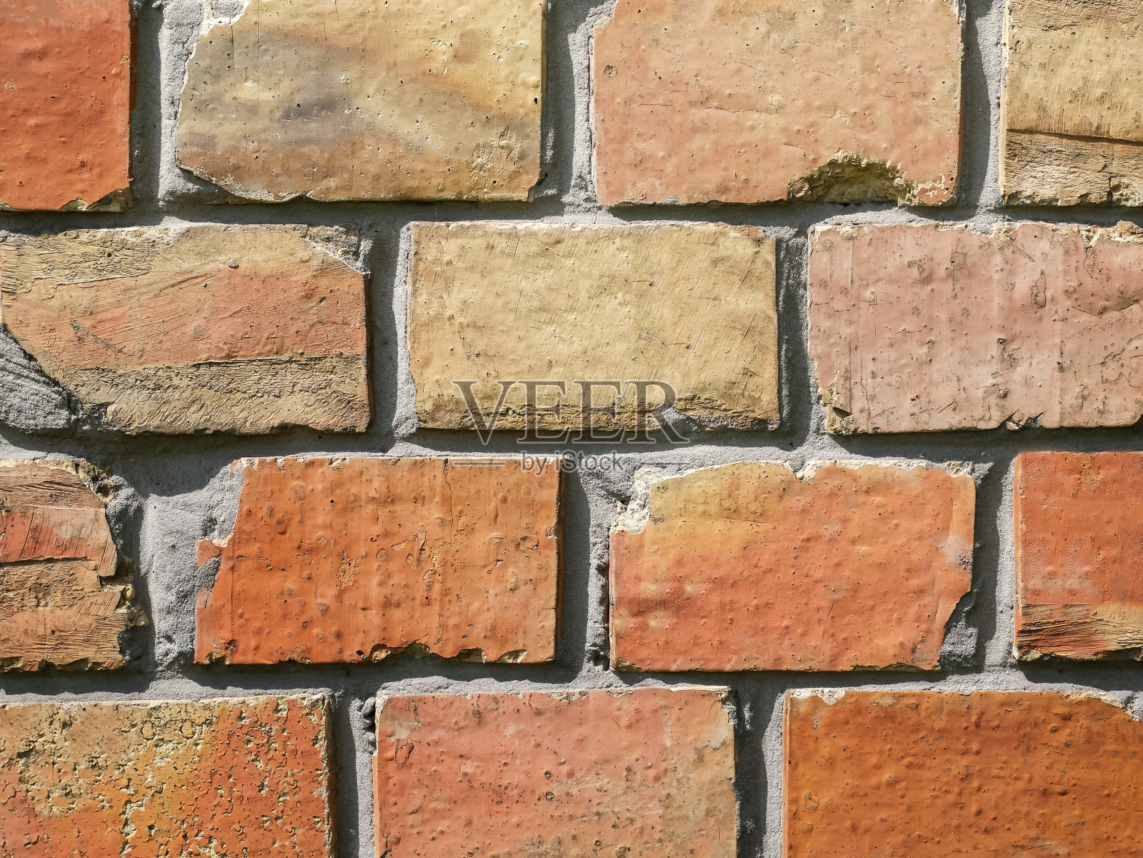 砖墙的废墟。照片摄影图片