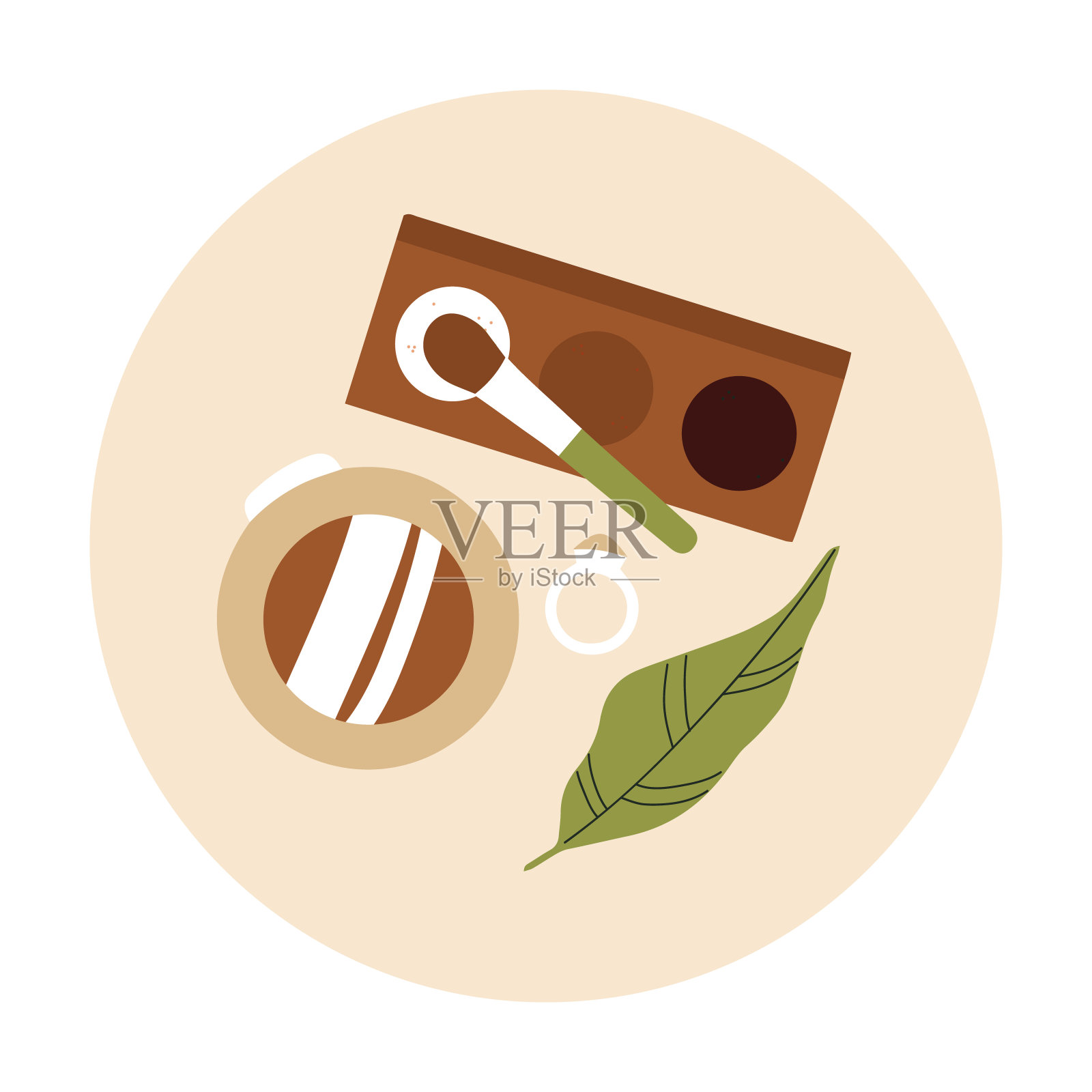 皮肤护理常规。天然的化妆品。韩国化妆品。手,脸护理用品。美容程序矢量卡通。素食,残忍自由,天然有机生态草本产品插画图片素材