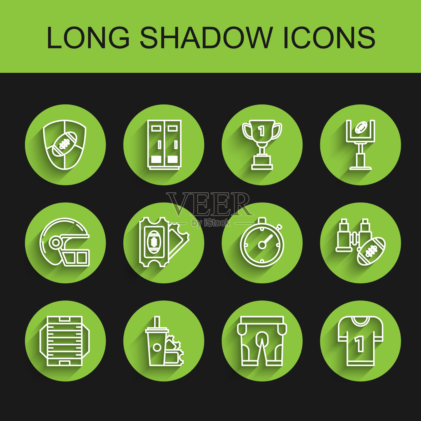 订美式橄榄球场地门票图标素材