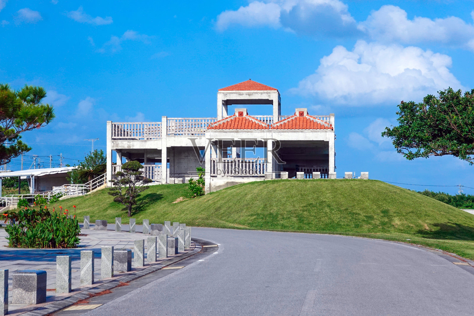 和平纪念公园东出口天文台(冲绳县丝满市)照片摄影图片