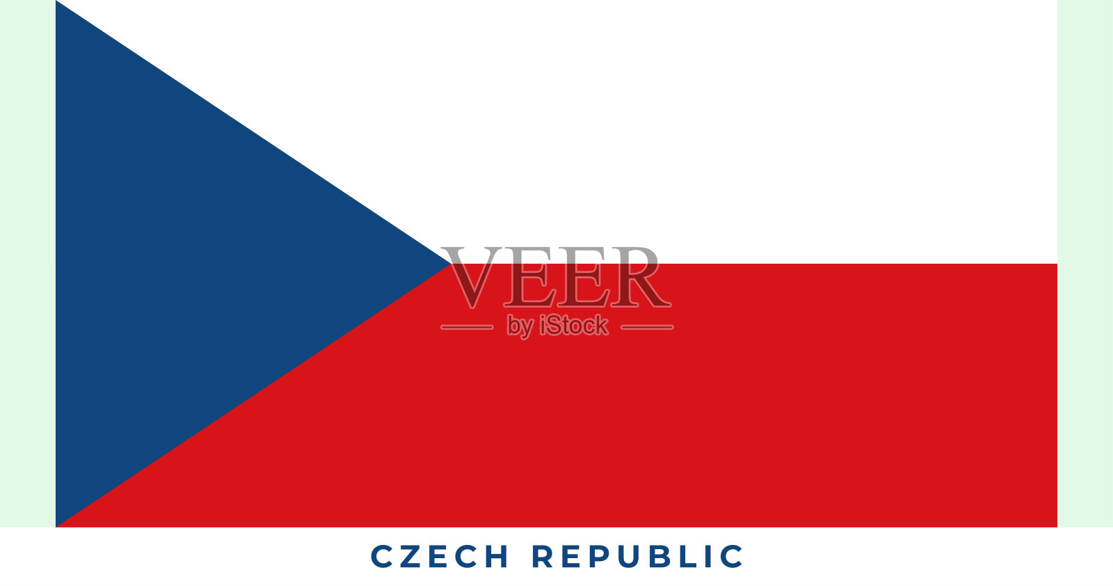 捷克共和国国旗插画图片素材