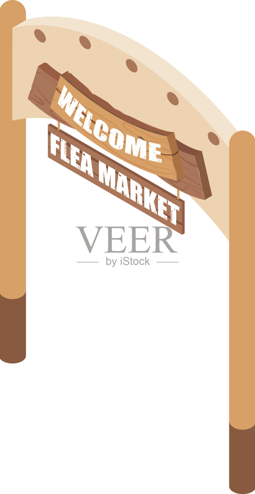 跳蚤市场标志设计元素图片