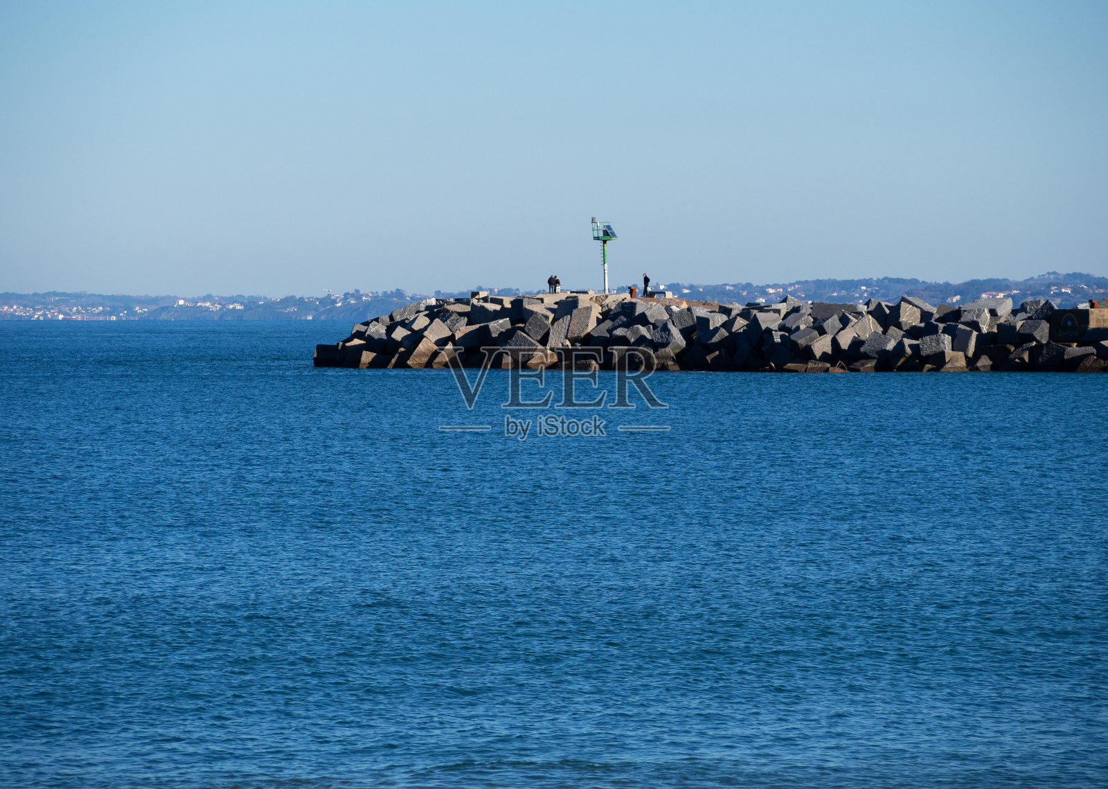 西班牙伊伦的Hondarribia海滩照片摄影图片