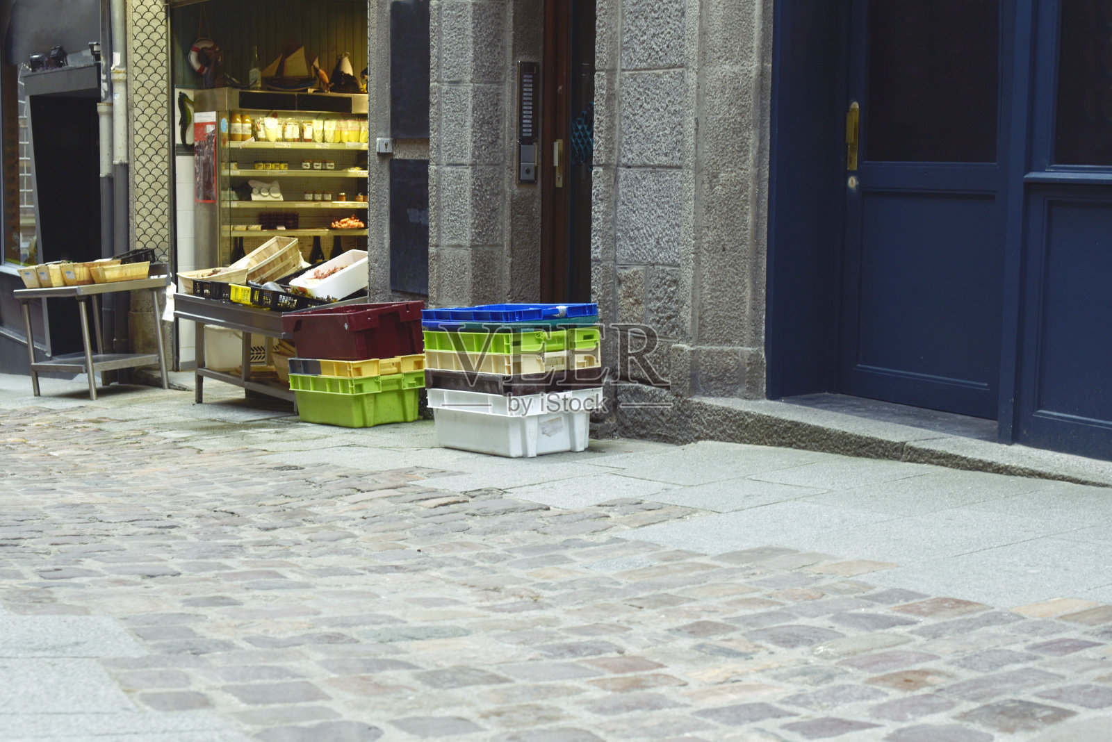 圣马洛鱼贩照片摄影图片
