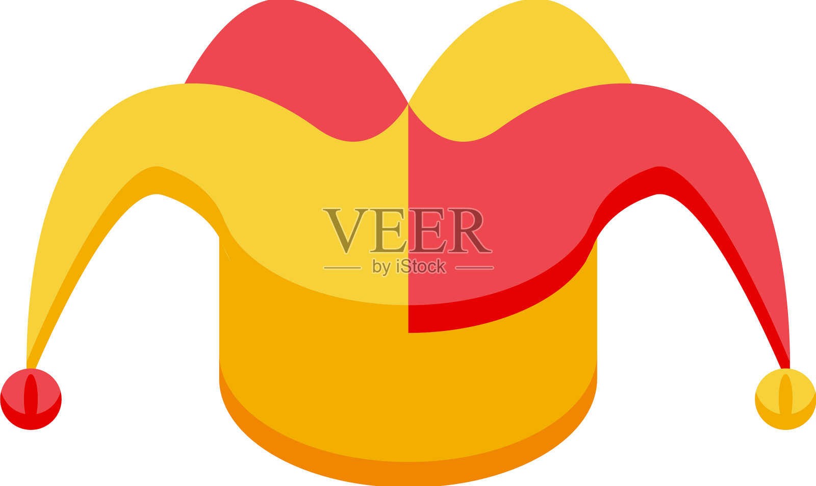 小丑帽图标等距派对帽插画图片素材