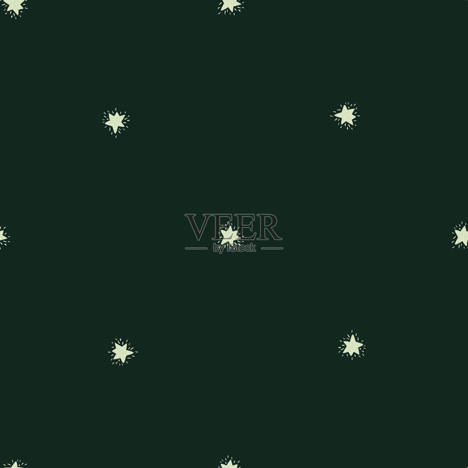 明星无缝模式。可爱的背景。插画图片素材